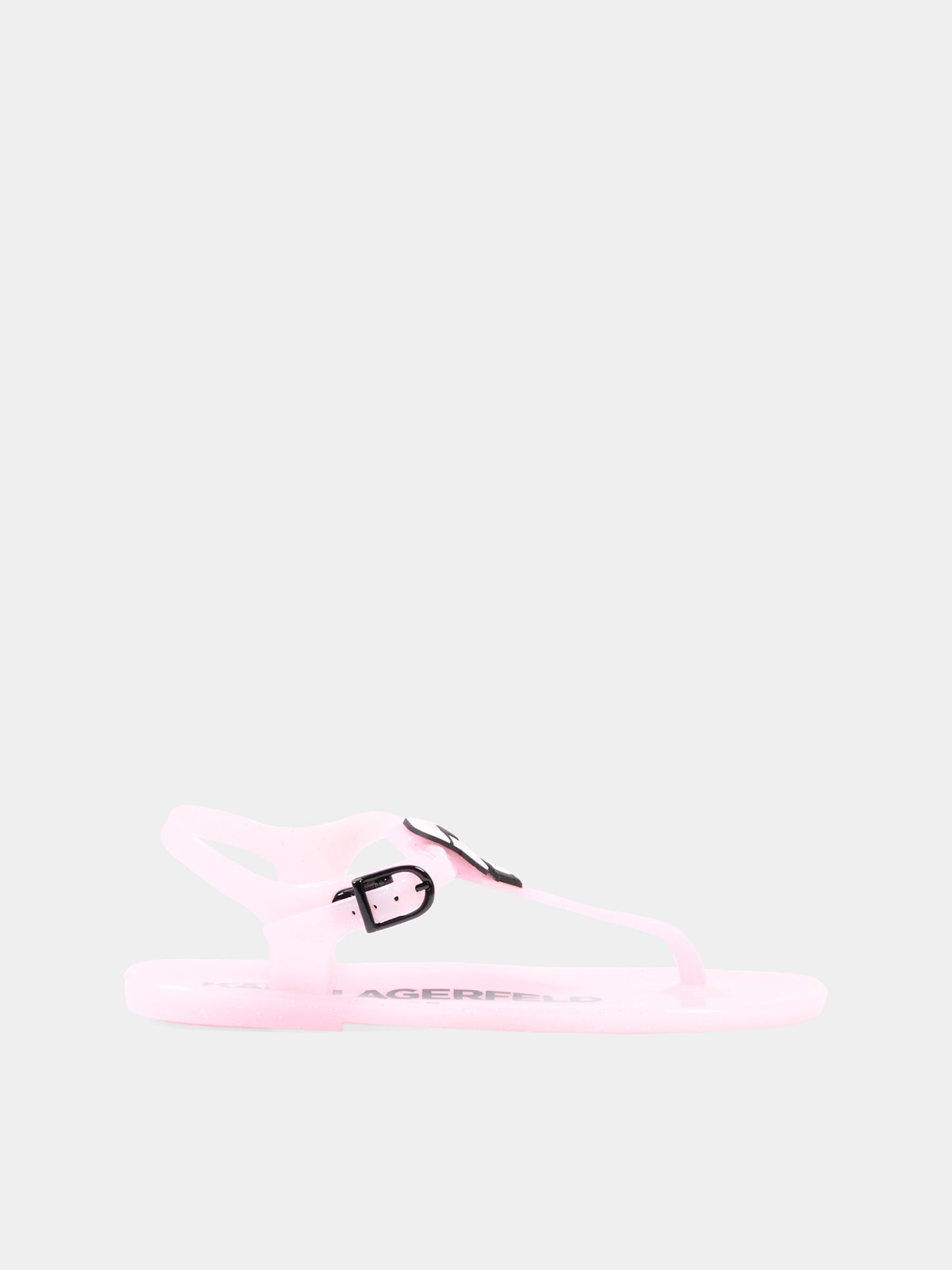 Infradito rosa per bambina con Karl e Choupette,Karl Lagerfeld Kids,Z31173 46F