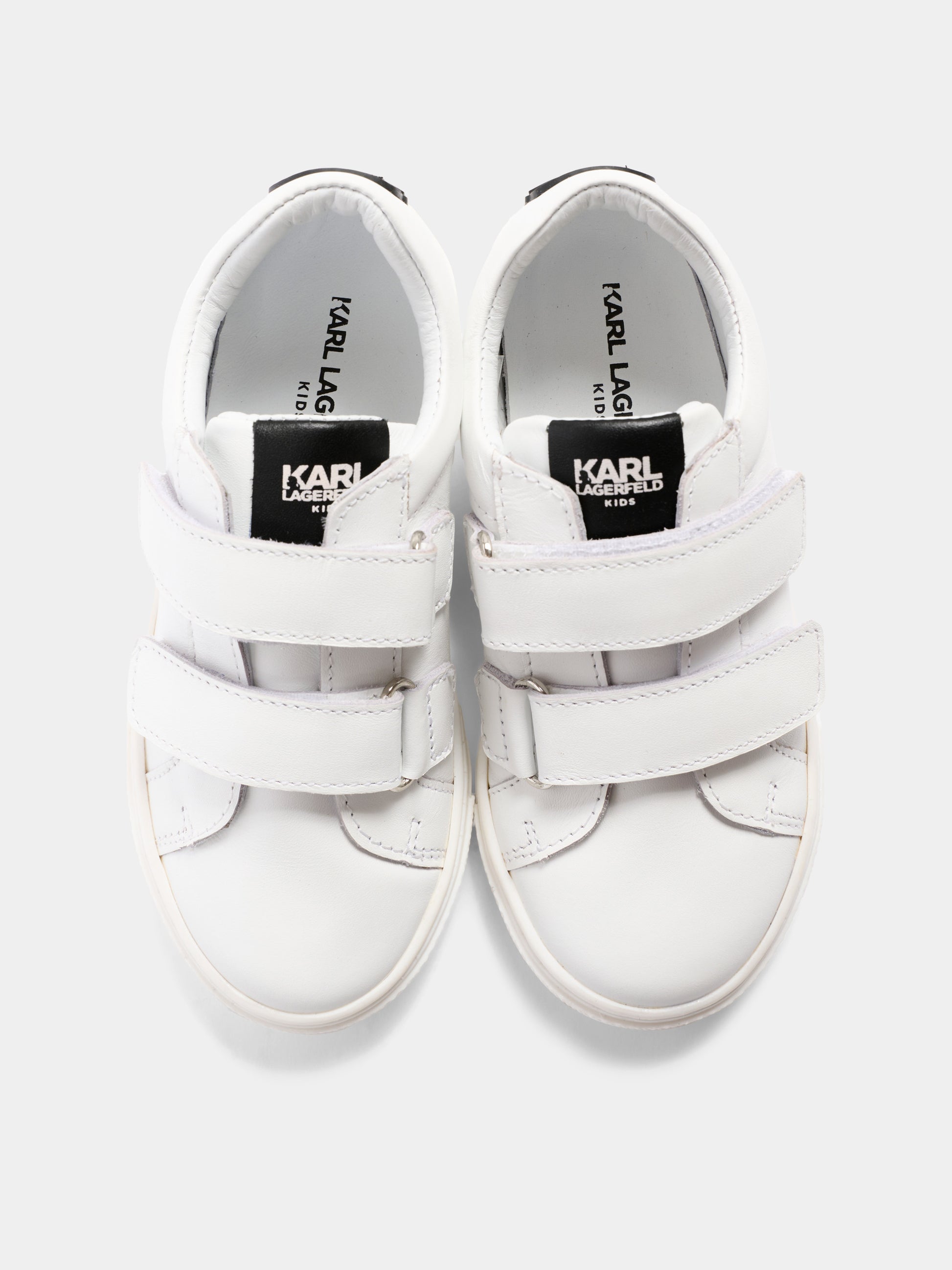Sneakers bianche per bambino con logo,Karl Lagerfeld Kids,Z31186 10P