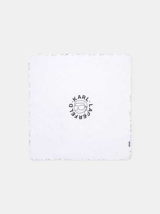 Coperta bianca per neonato con Karl Lagerfeld,Karl Lagerfeld Kids,Z31192 10P