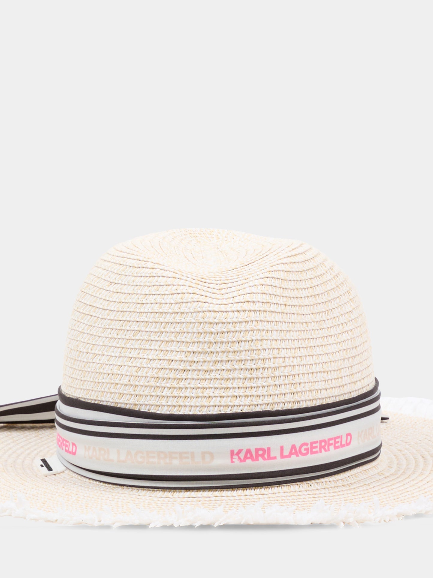 Cappello di paglia beige per bambina logo,Karl Lagerfeld Kids,Z31199 Z40