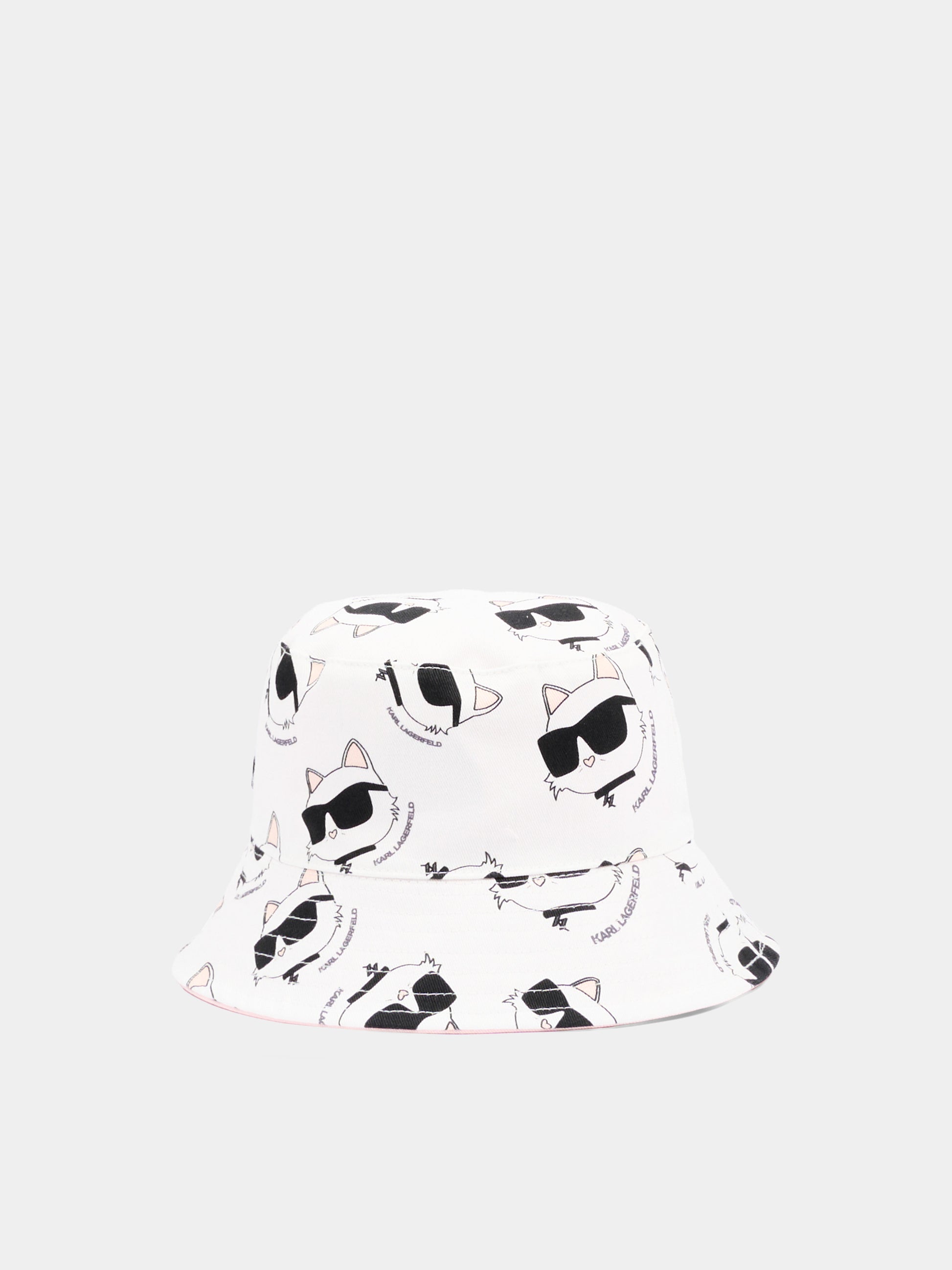 Cloche rosa per neonata con Choupette,Karl Lagerfeld Kids,Z31207 46F