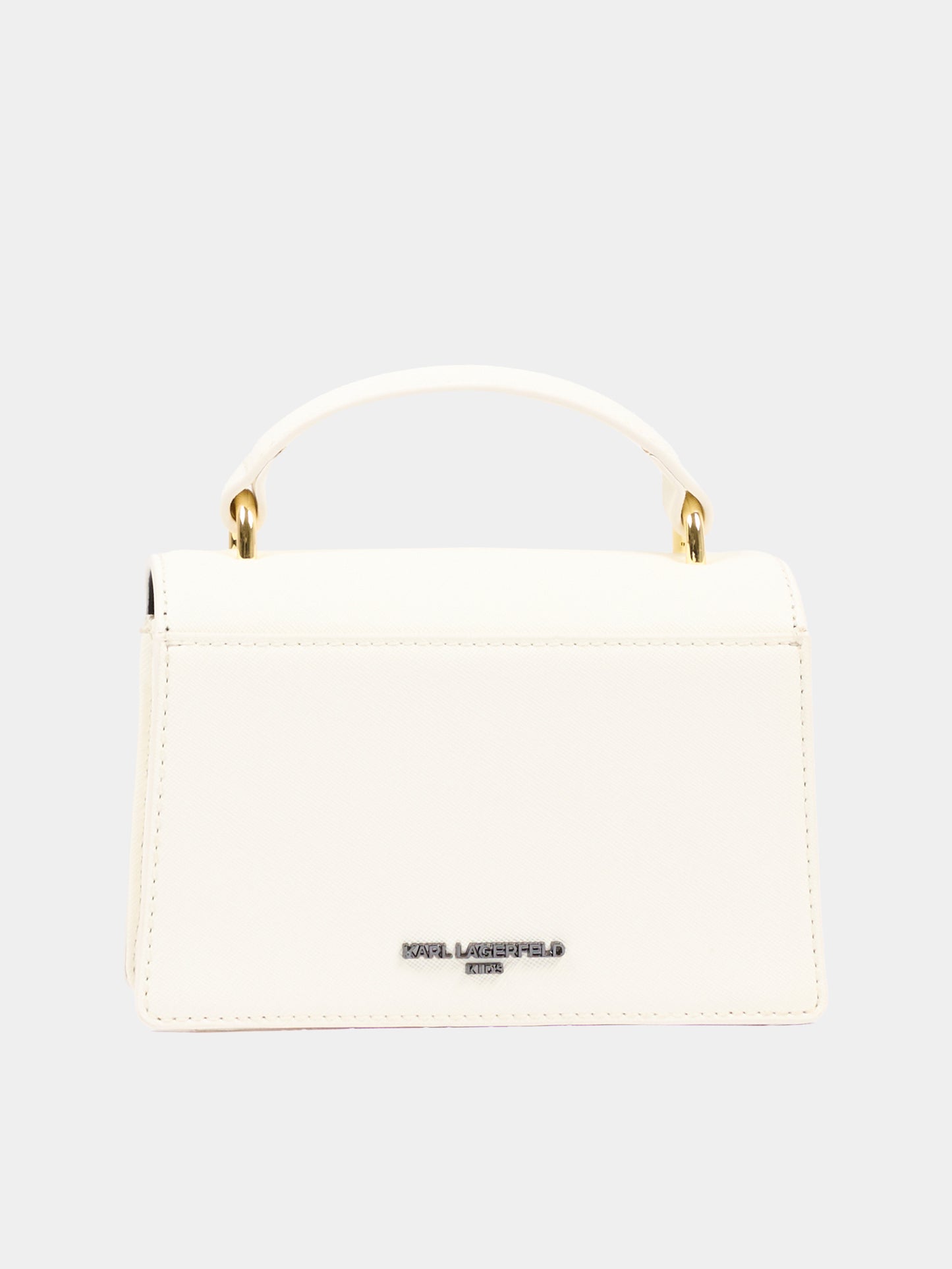 Borsa casual avorio per bambina con logo,Karl Lagerfeld Kids,Z31212 195
