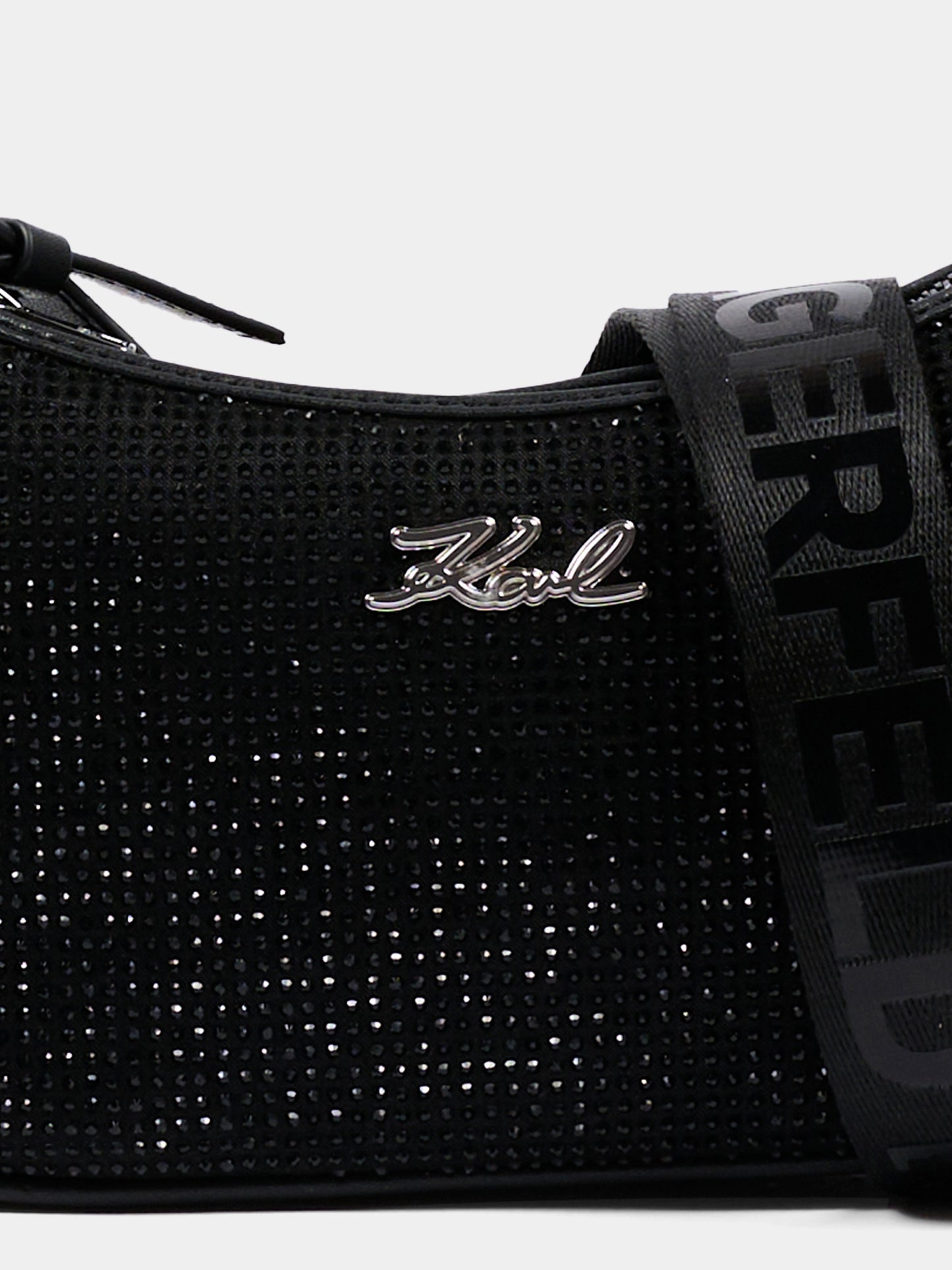 Borsa nera per bambina con strass,Karl Lagerfeld Kids,Z31240 09B