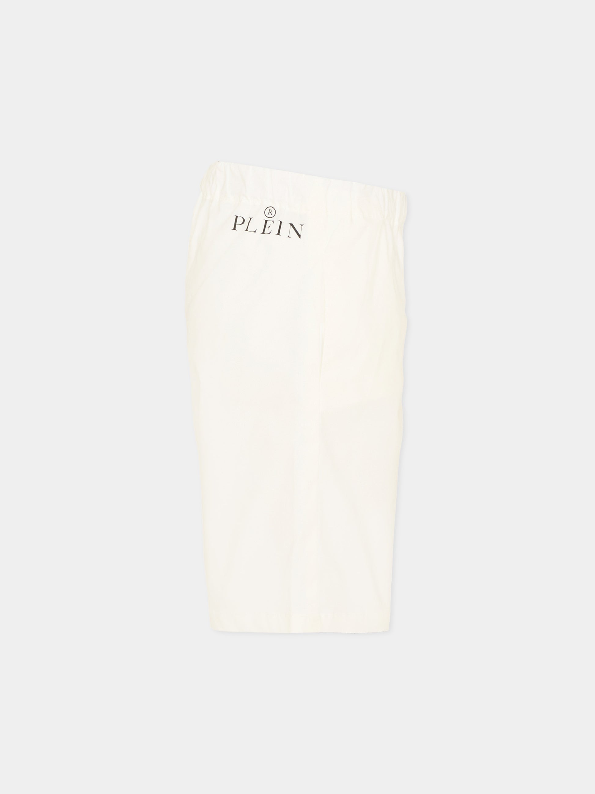 Shorts bianco con skull per bambino,Philipp Plein Junior,S6PHJBBE252 002