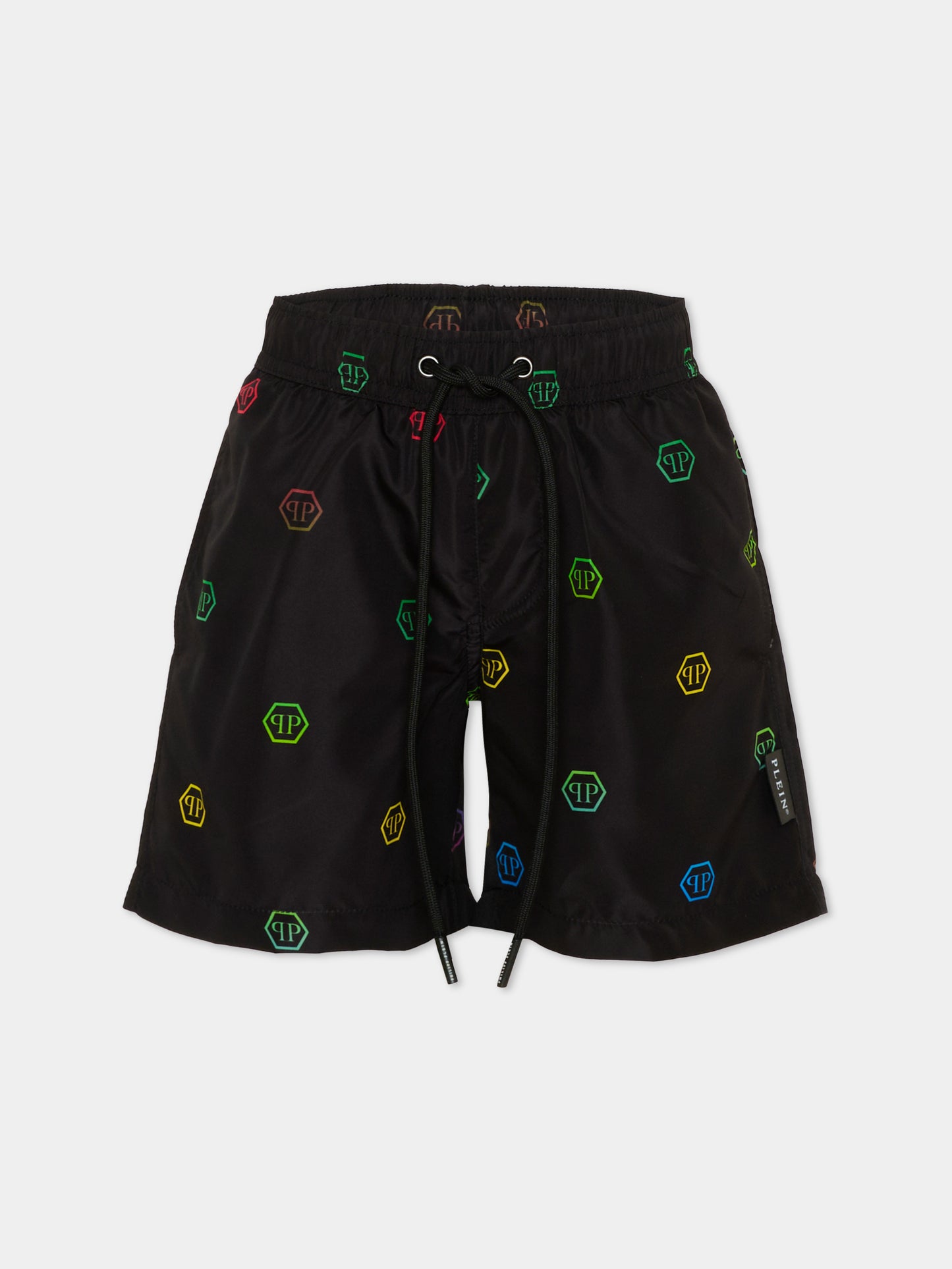 Boxer mare nero per bambino logo multicolor,Philipp Plein Junior,S6PHJBSS240 110