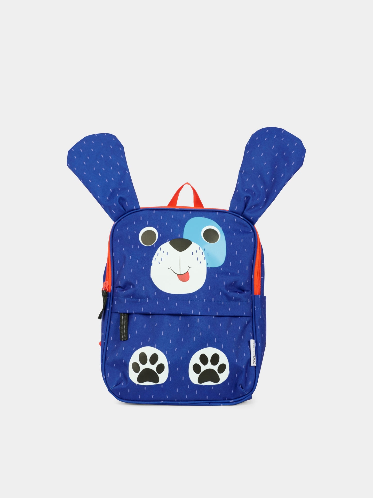 Blue backpack for baby boy with dog
