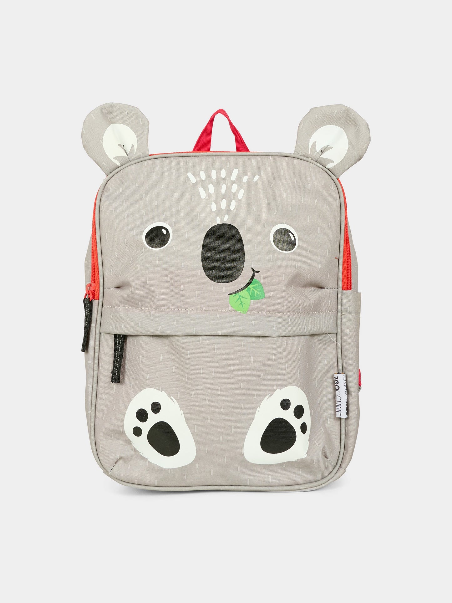 Grey backpack for babykids with koala