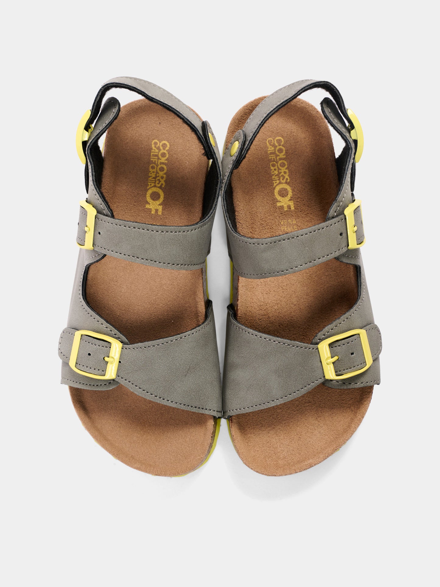 Sandali grigi per bambino con fibbie,Colors Of California,HC 2412 GRE