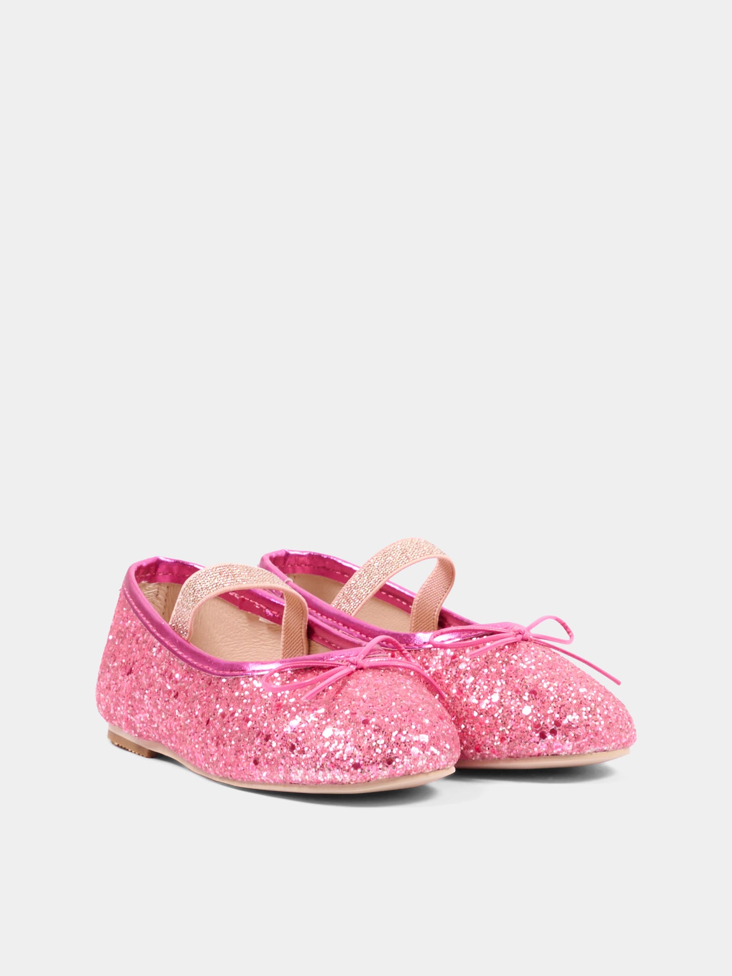 Ballerine rosa glitterate per bambina,Colors Of California,HC YUCCAK01 SUNC