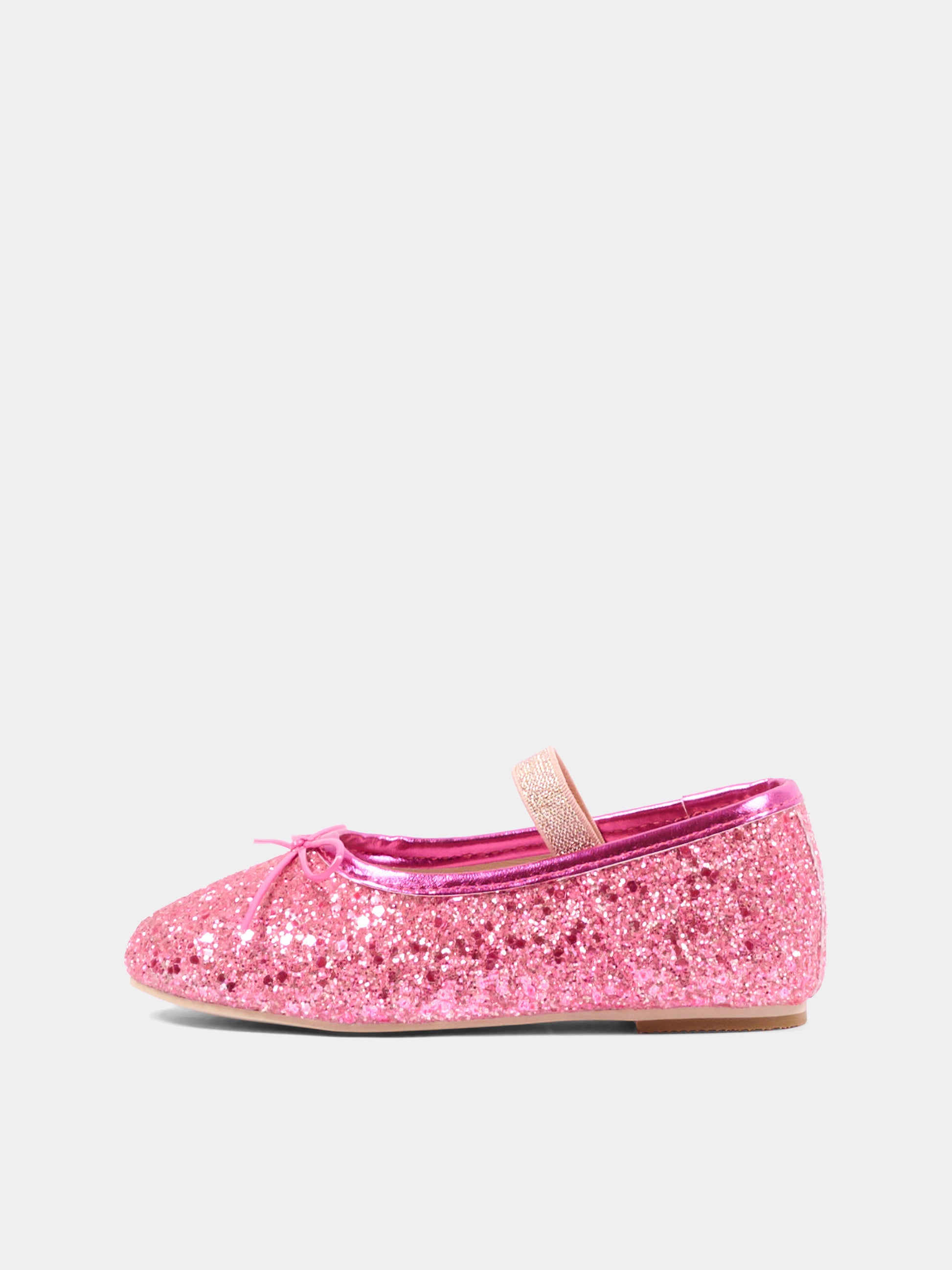 Ballerine rosa glitterate per bambina,Colors Of California,HC YUCCAK01 SUNC