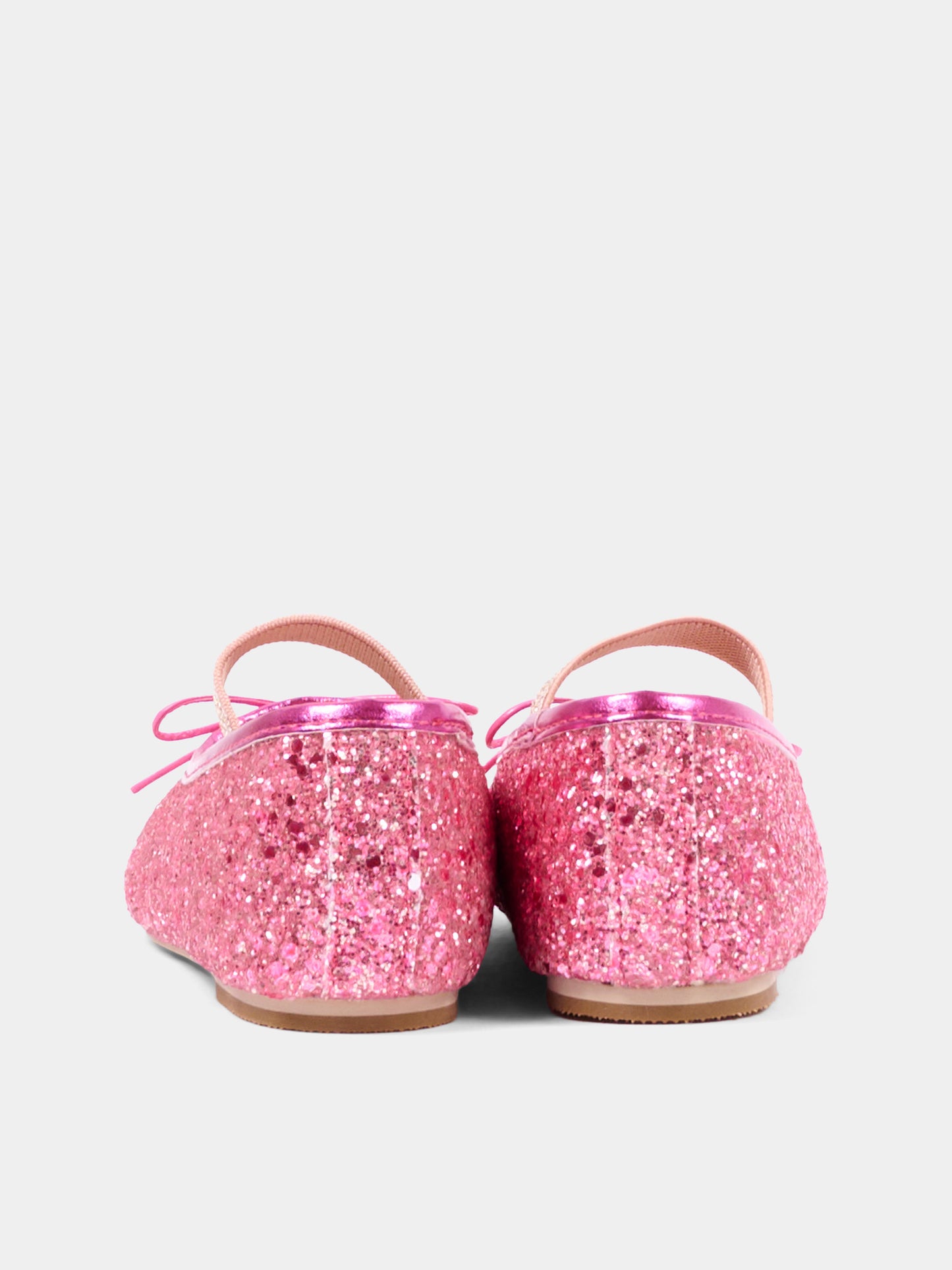 Ballerine rosa glitterate per bambina,Colors Of California,HC YUCCAK01 SUNC