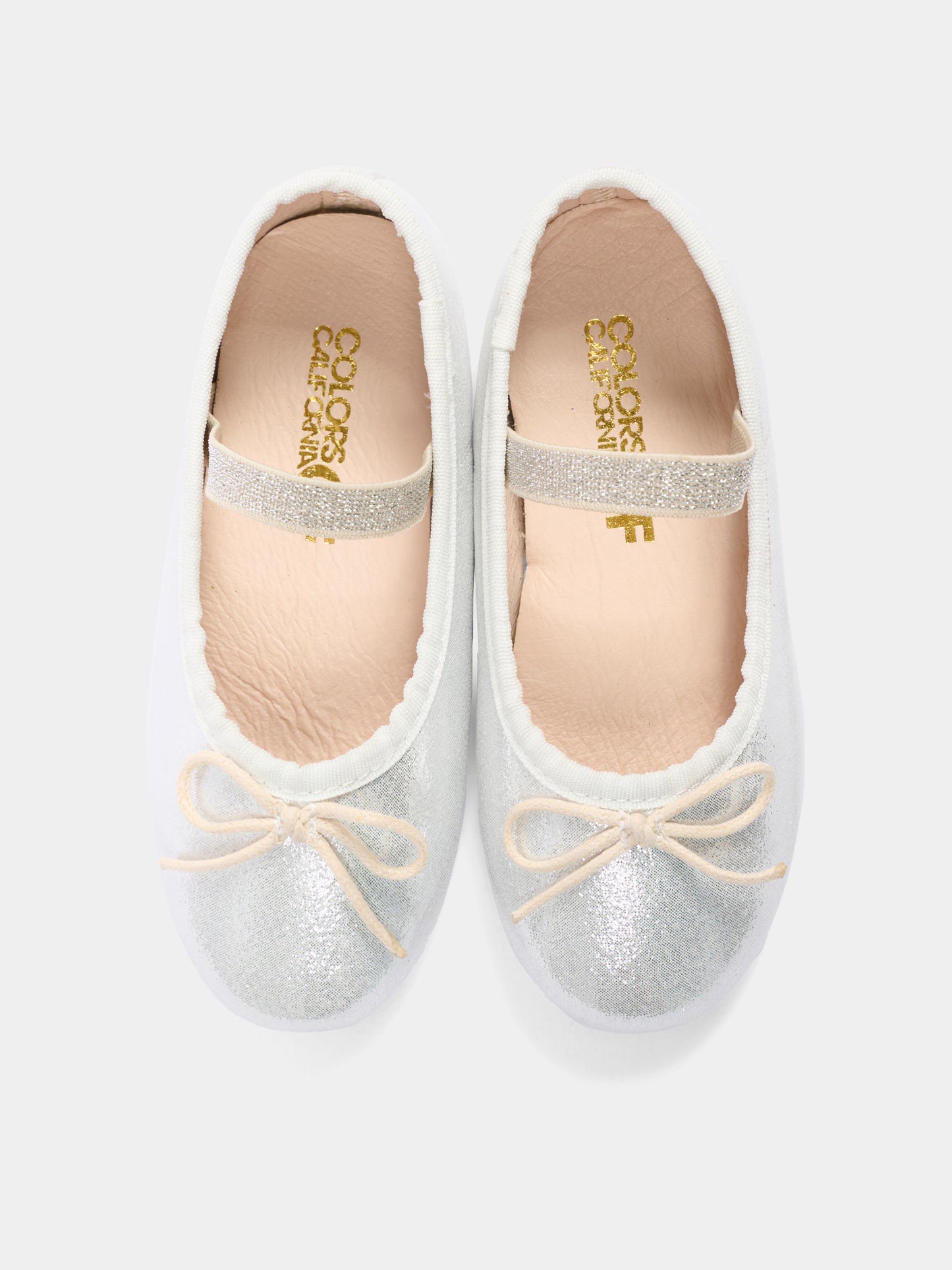 Ballerine argento per bambina glitterate,Colors Of California,HC YUCCAK02 SIL
