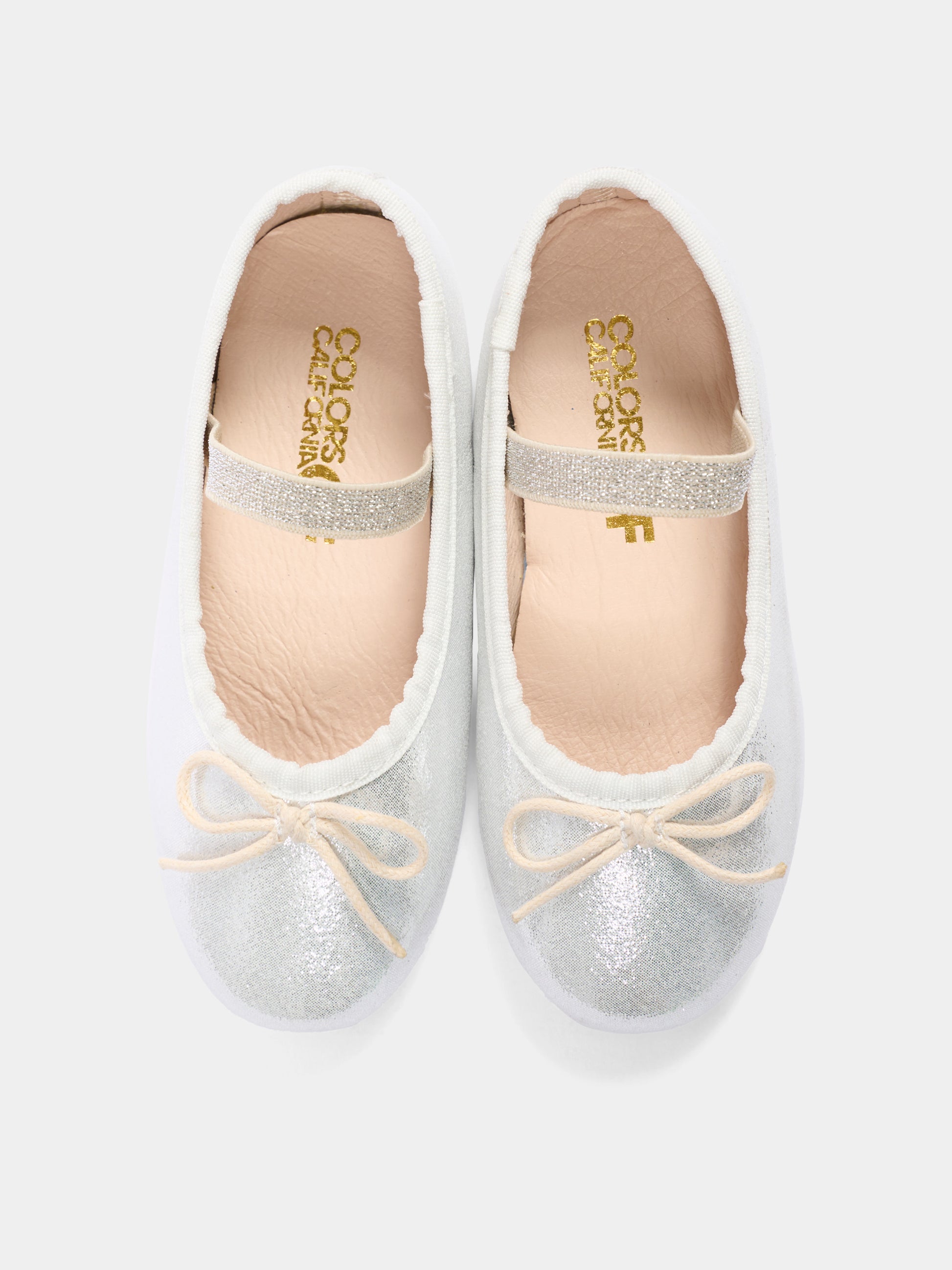 Ballerine argento per bambina glitterate,Colors Of California,HC YUCCAK02 SIL