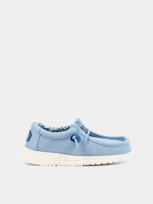 Mocassini denim Wally Y Stretch Canvas per bambino,Hey Dude,41144A 4UG HDY1