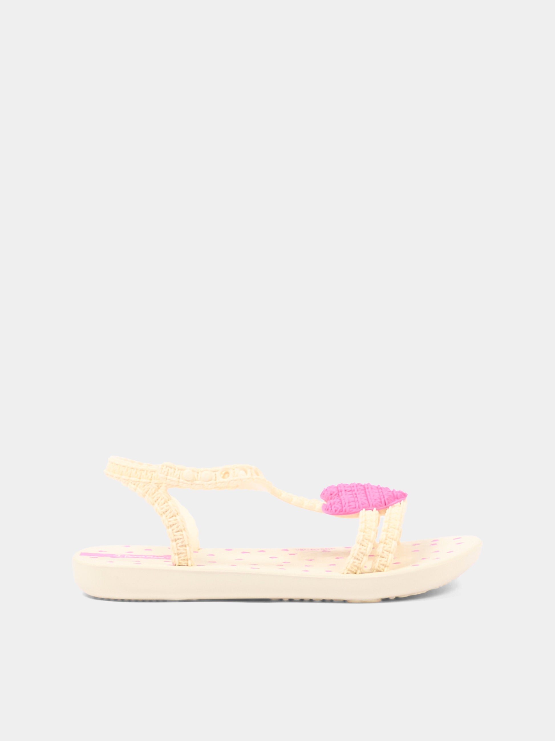 Sandalo beige My First Ipanema Baby per bambina con cuori,Ipanema,81997 BK493 K10 GR