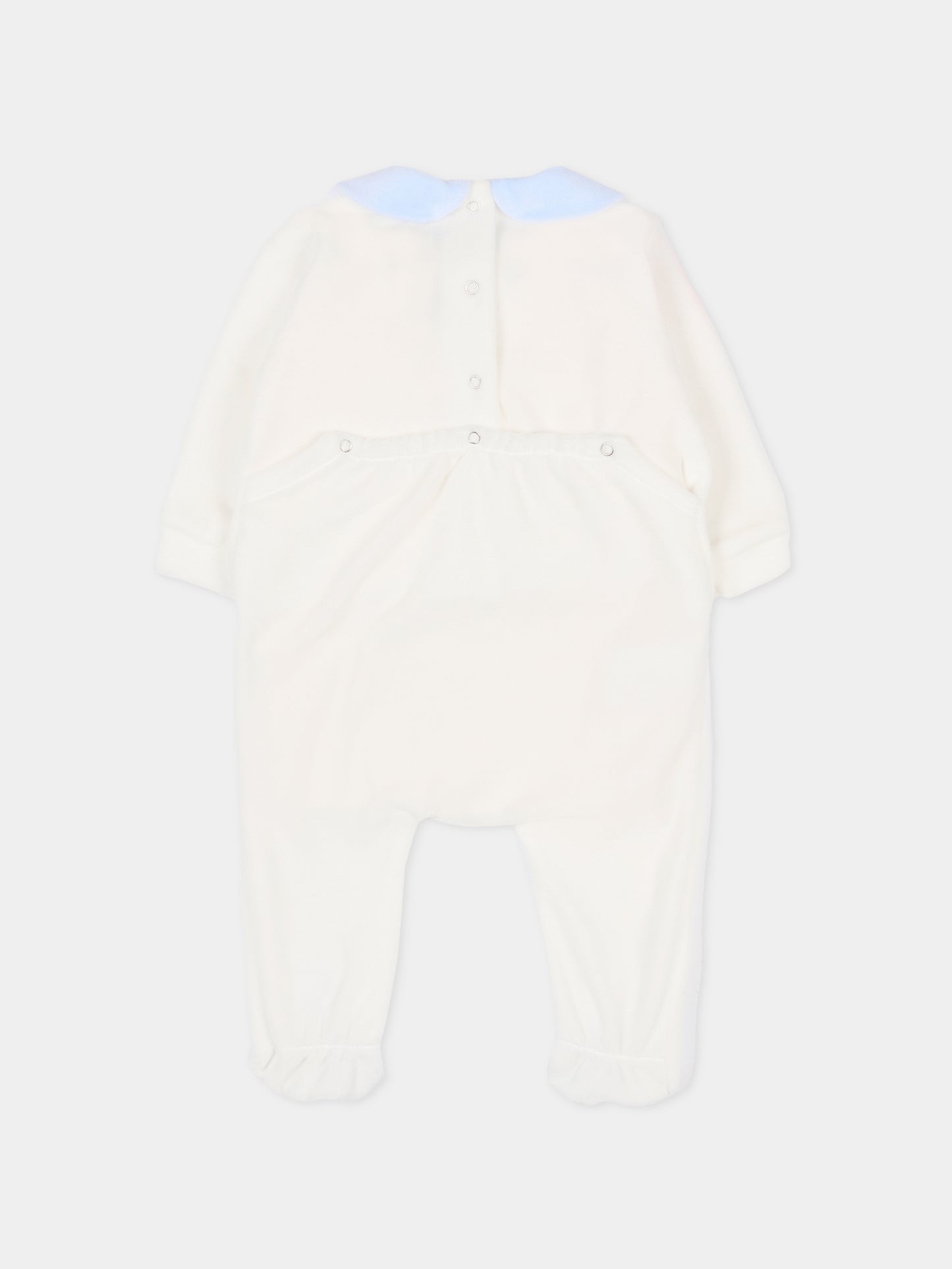 Tutina bianca per neonato con agnellino e papillon,Le Boo Beebè,CB011 2040