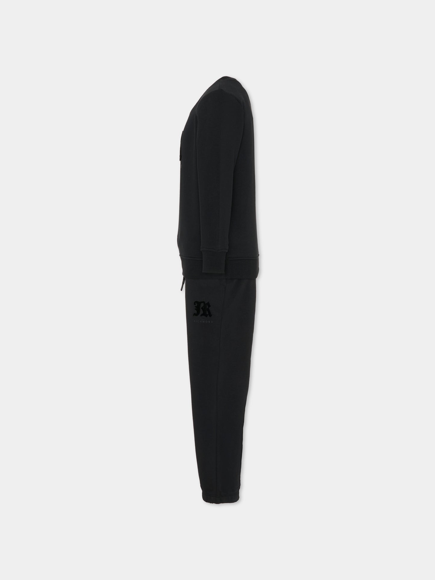 Completo nero per bambino con logo,Richmond,RBA25002CF BLACK