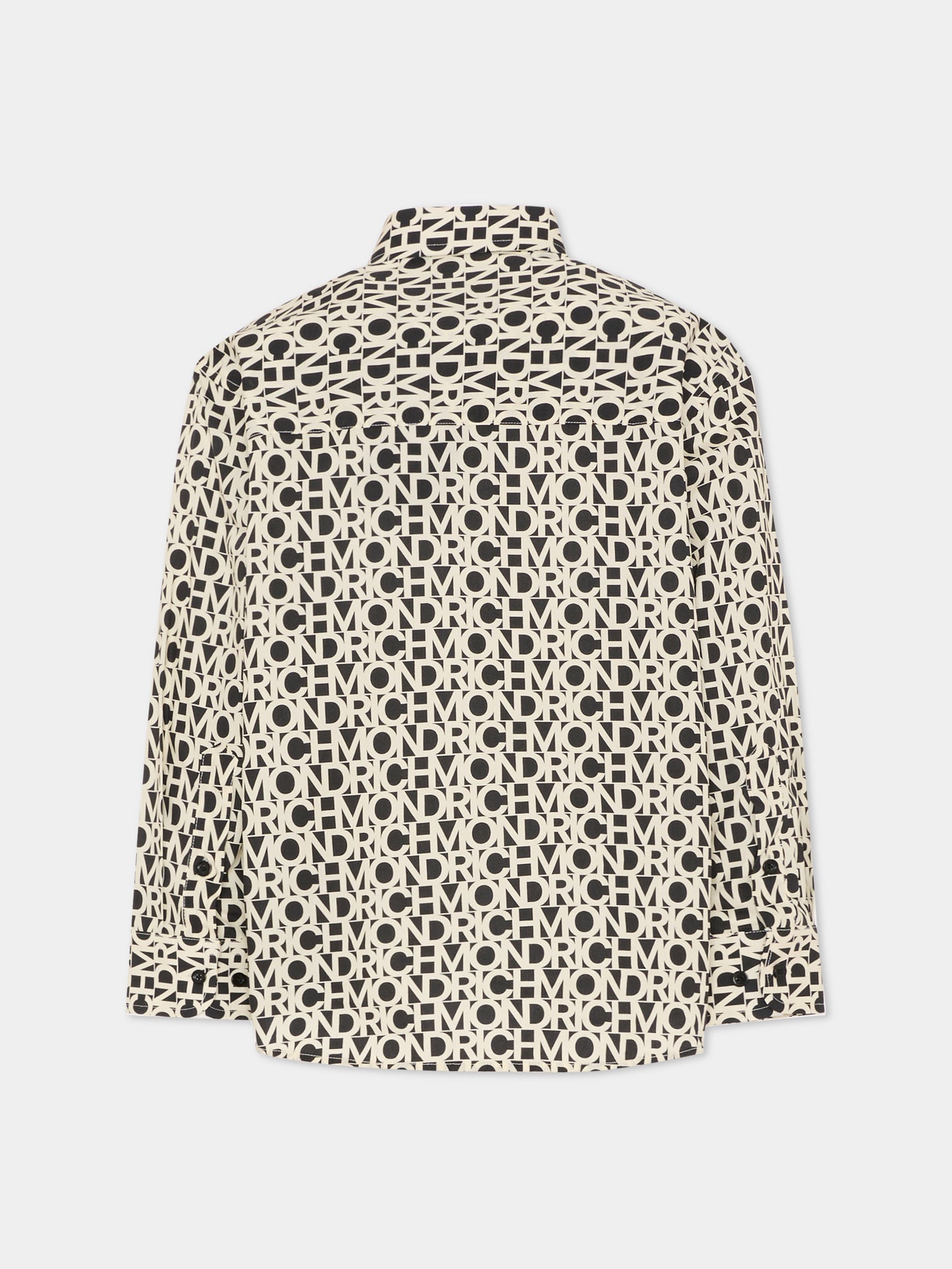 Camicia nera per bambino con logo,Richmond,RBA25044CA LETTERING