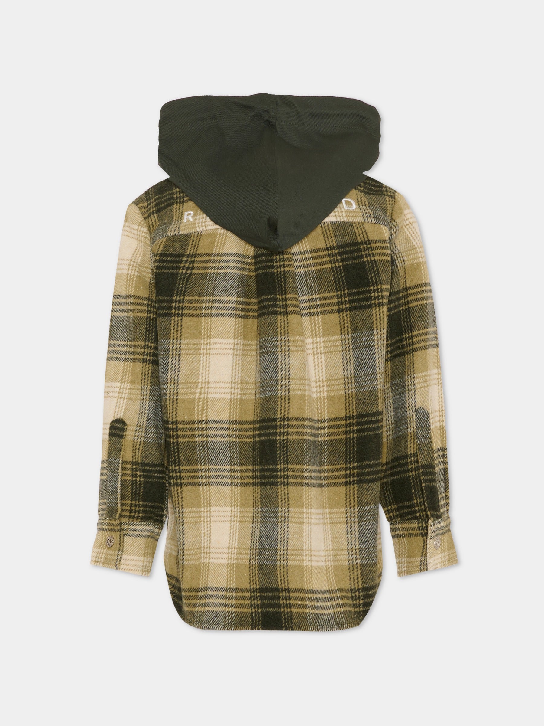 Camicia verde per bambino con logo,Richmond,RBA25067CA GREEN TARTAN