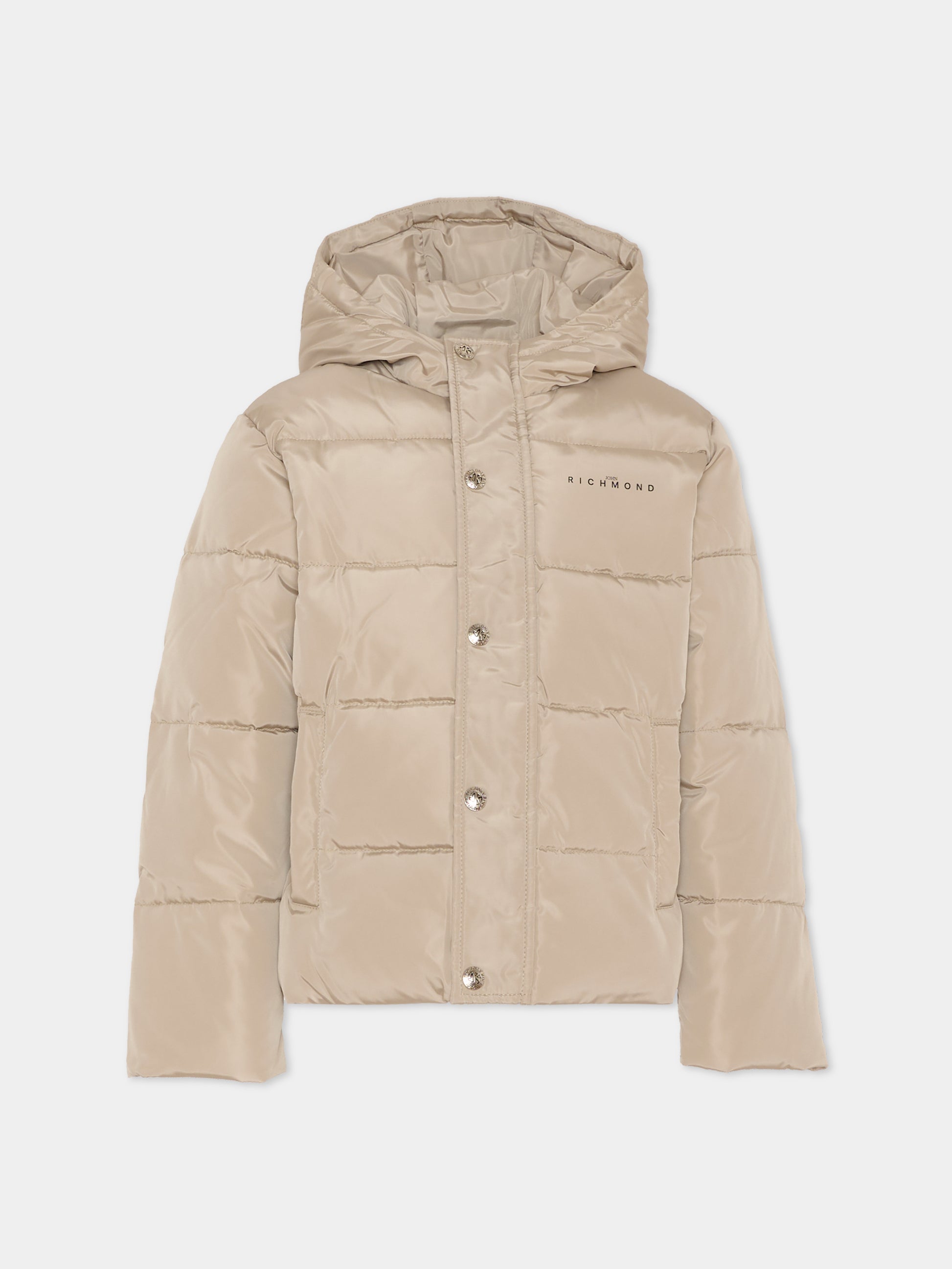 Piumino beige per bambino con logo,Richmond,RBA25233PI TRENCH COAT