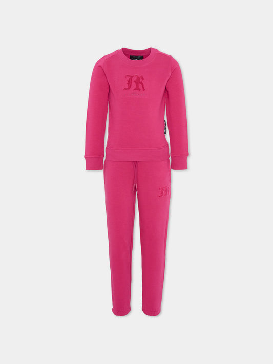 Completo fucsia per bambina con logo,Richmond,RGA25002CF VIVACIOUS