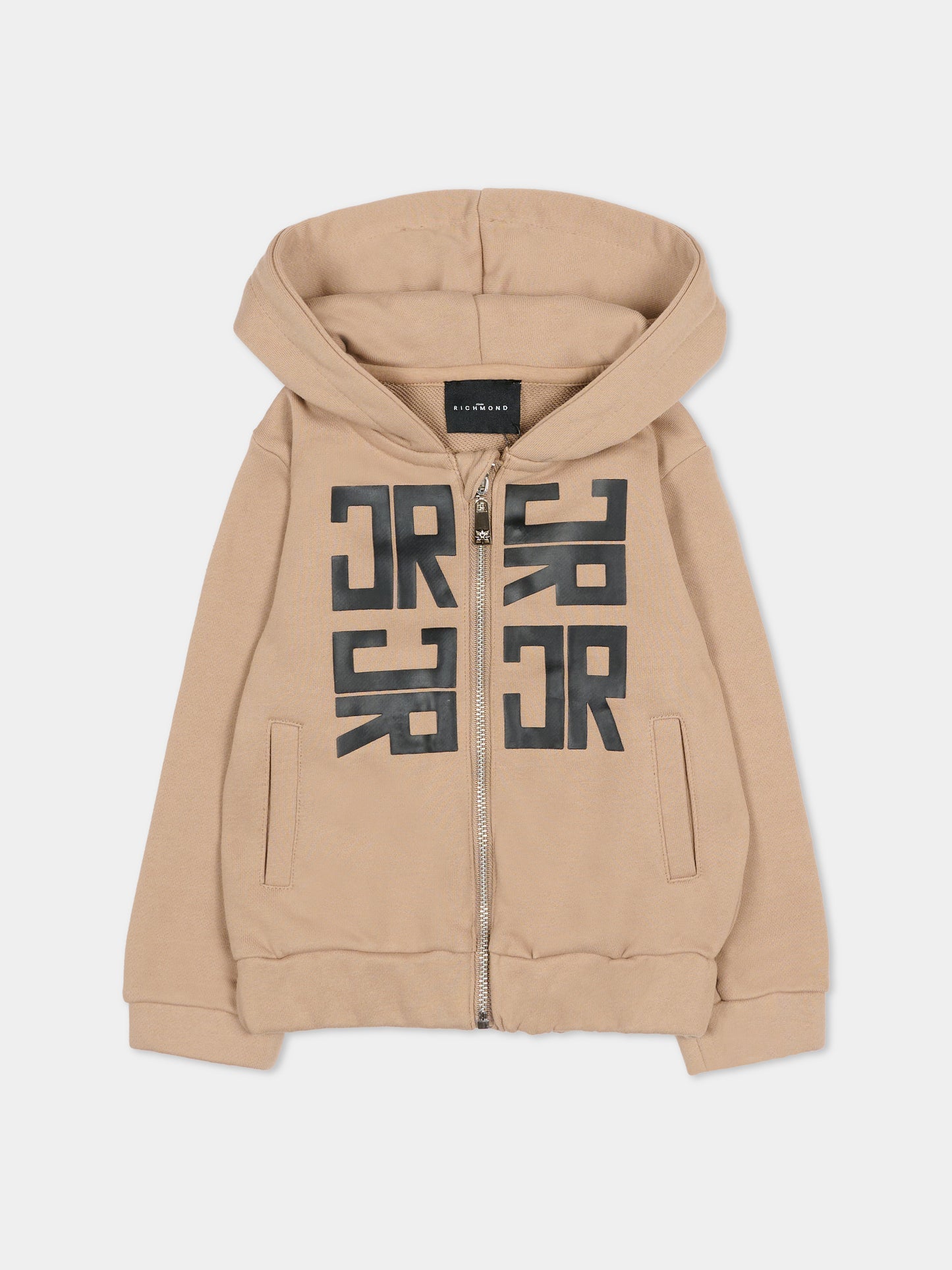 Felpa beige per neonato con loghi,Richmond,RIA25052FE TRENCH COAT