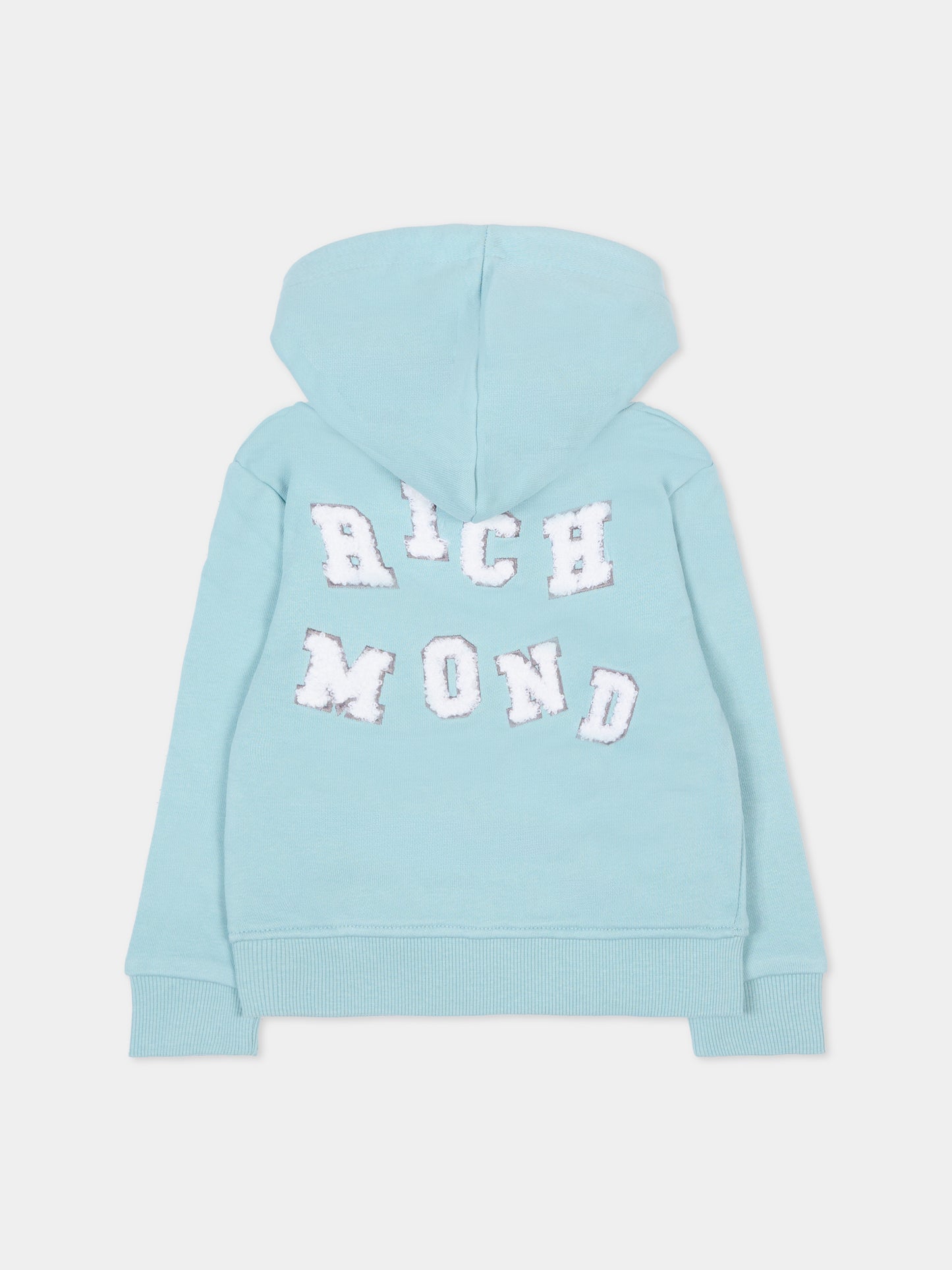 Felpa azzurra per neonato con logo,Richmond,RIA25054FE FORGET ME NOT