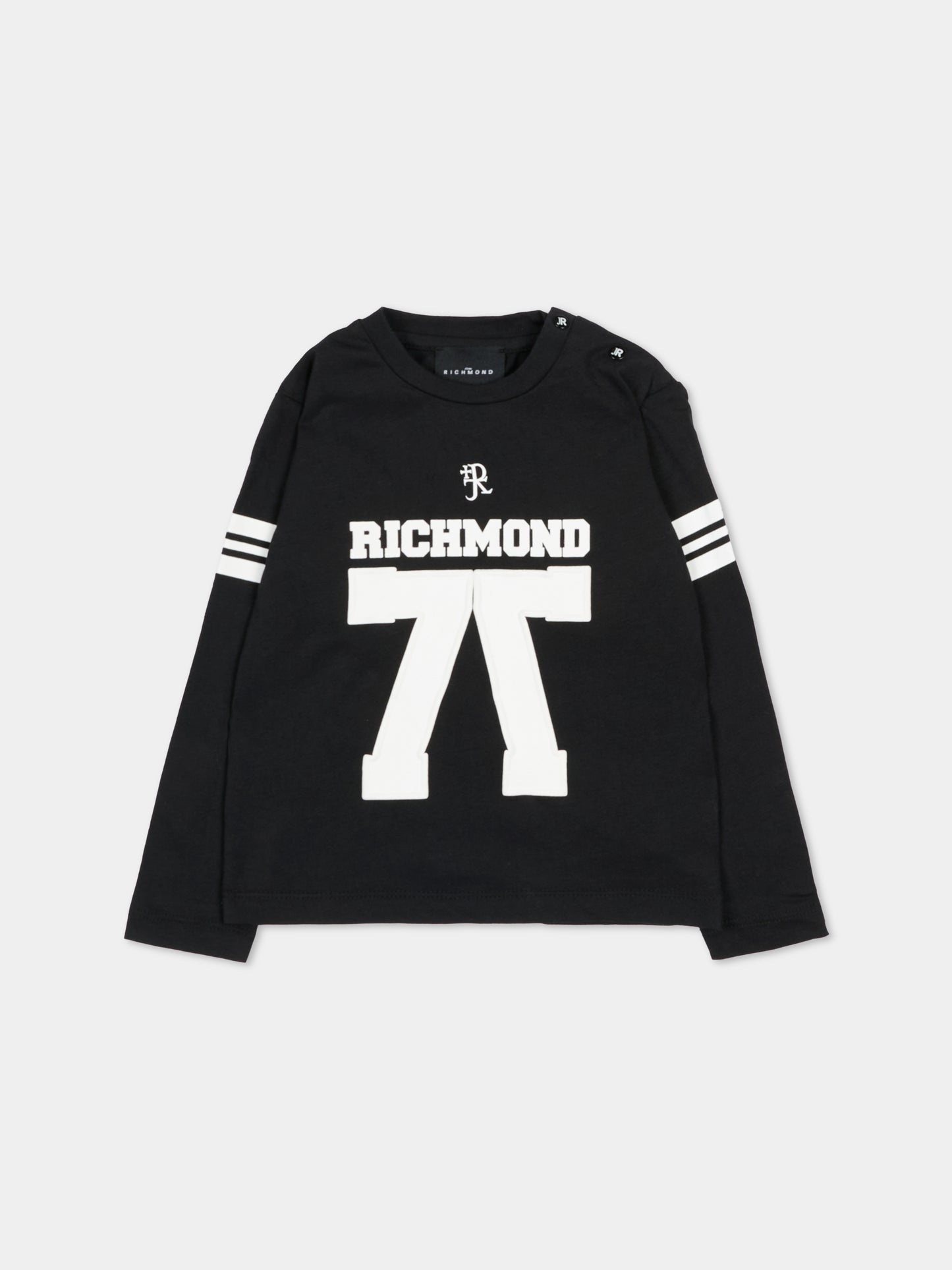 T-shirt nera per neonato con logo,Richmond,RIA25057TS BLACK