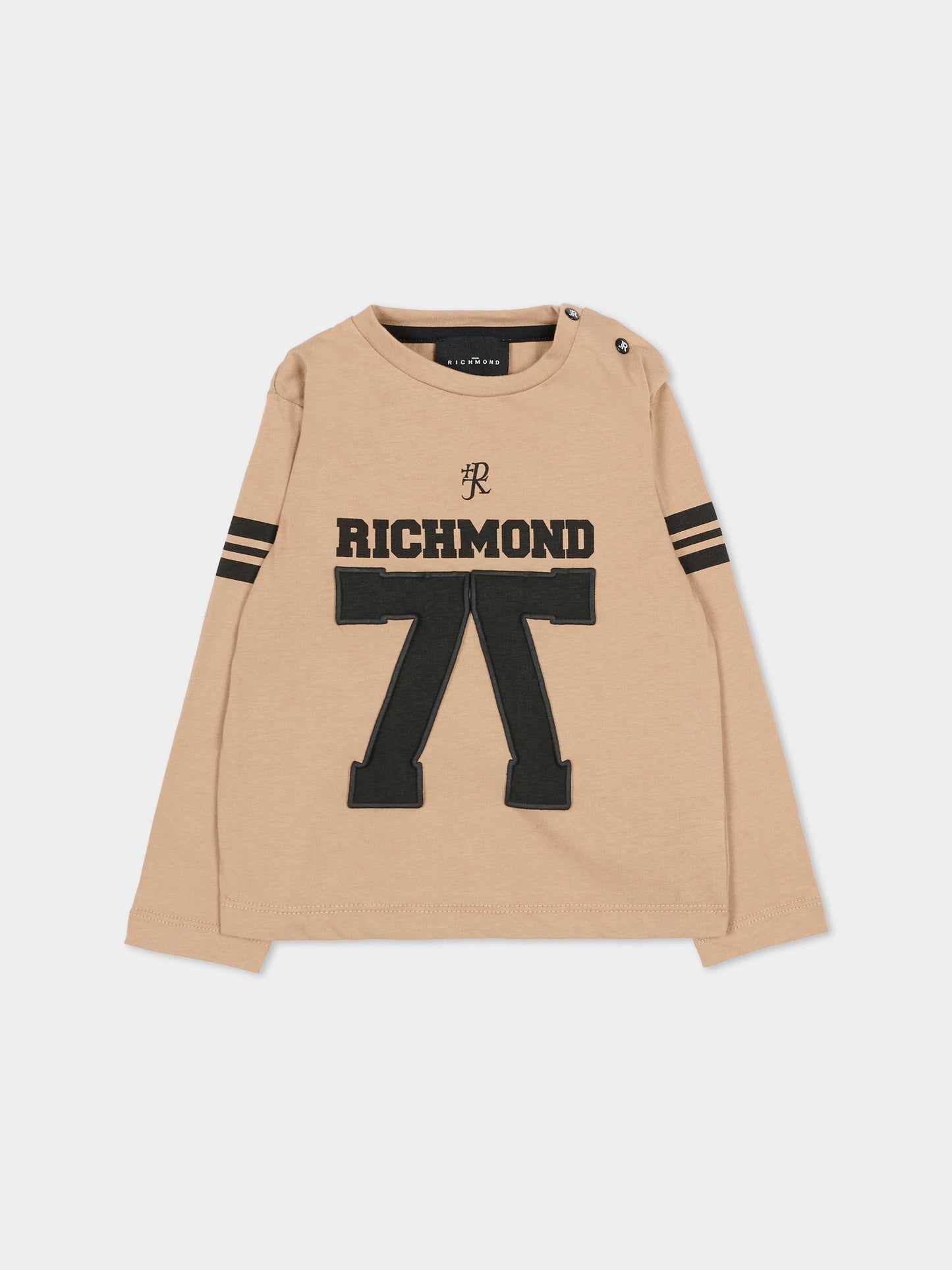 T-shirt beige per neonato con logo,Richmond,RIA25057TS TRENCH COAT