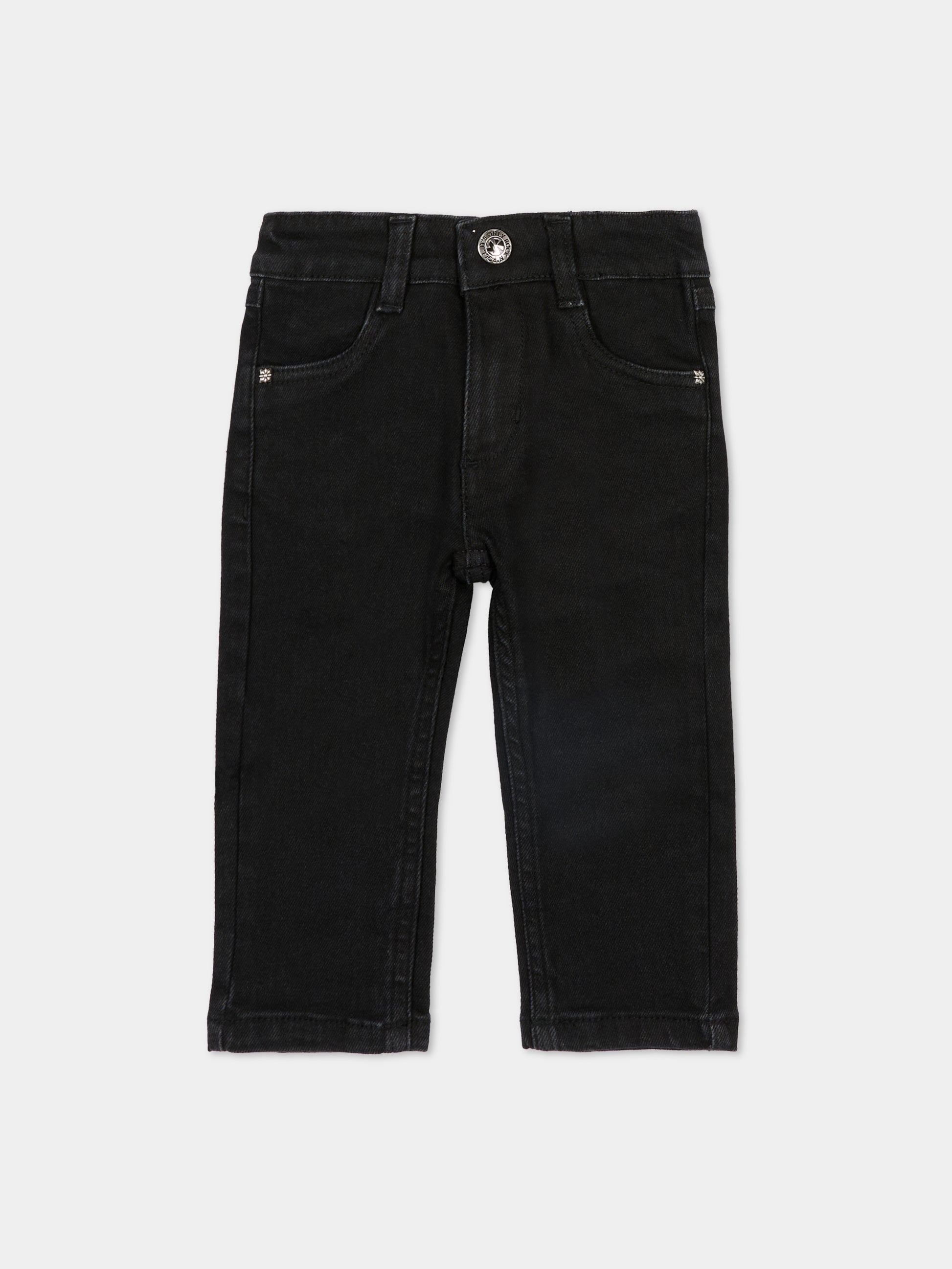 Jeans neri per neonato con logo,Richmond,RIA25090JE DENIM BLACK