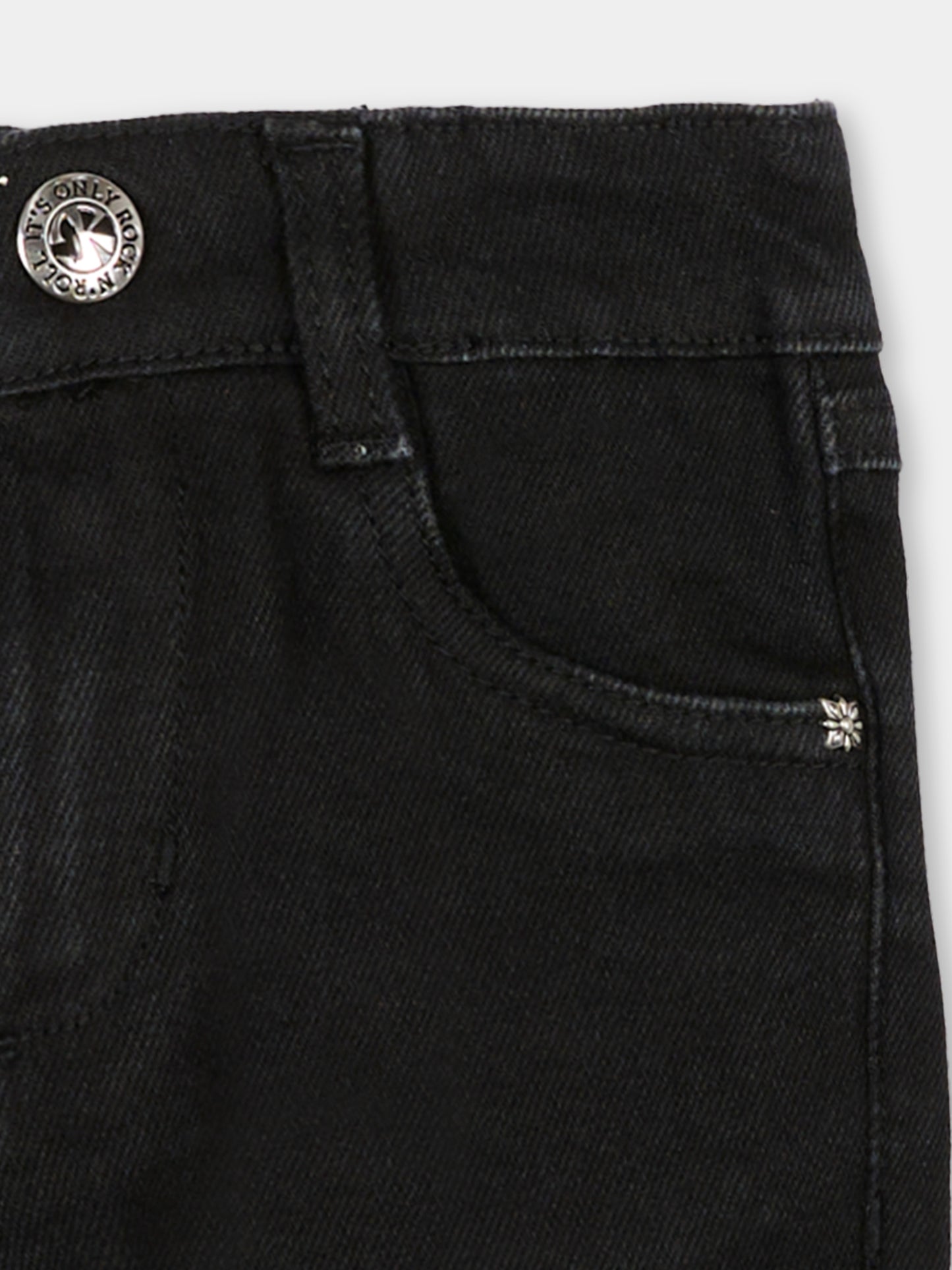 Jeans neri per neonato con logo,Richmond,RIA25090JE DENIM BLACK