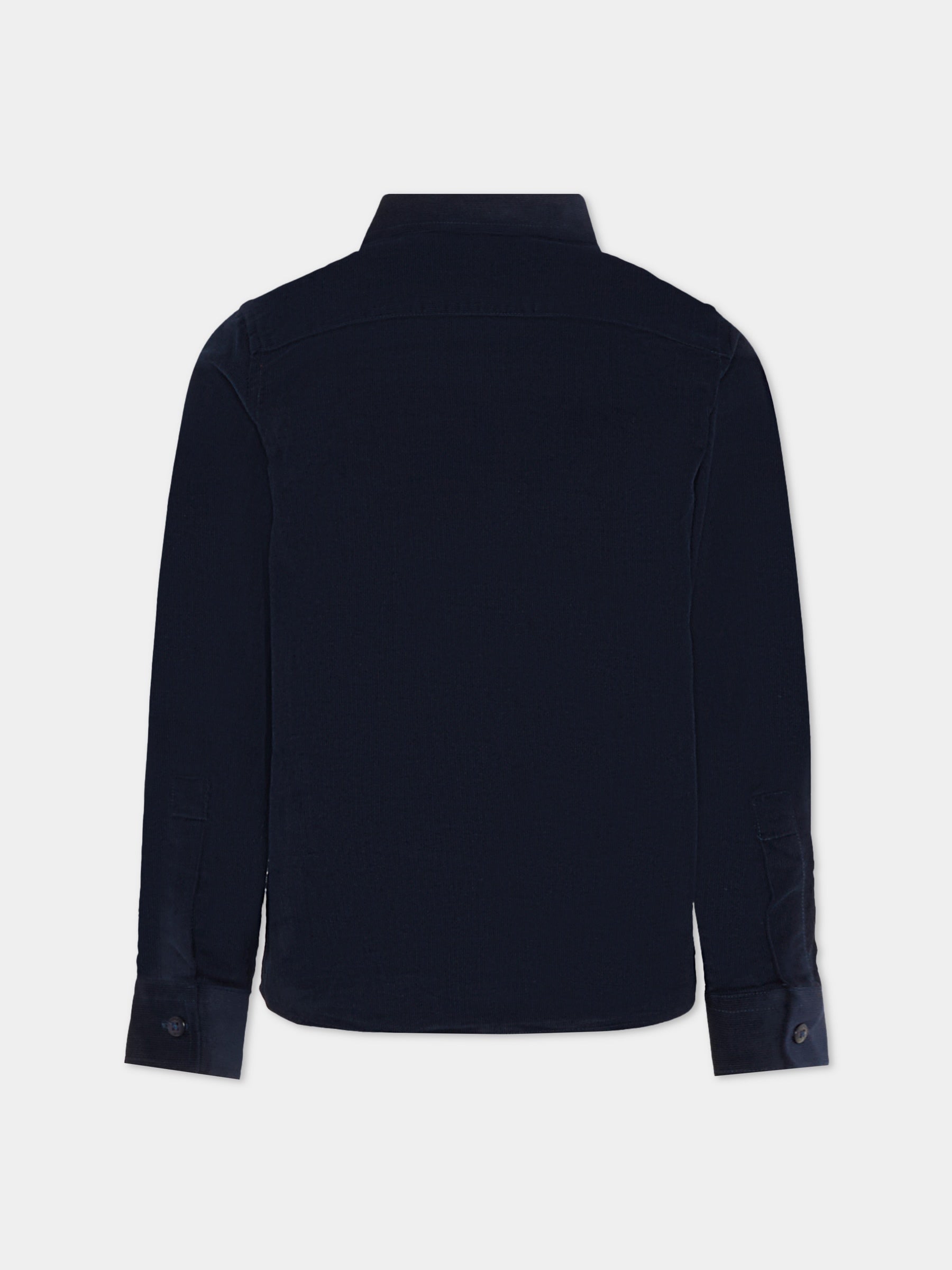 Camicia blu per bambino con logo,Trussardi Junior,TBA25029CA PEACOAT