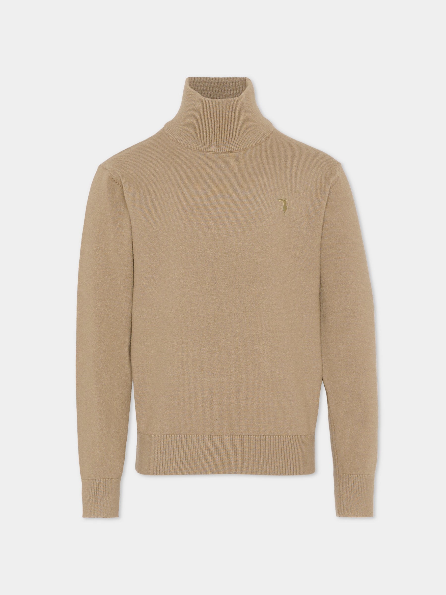 Dolcevita beige per bambino con logo,Trussardi Junior,TBA25032LU CHINCHILLA