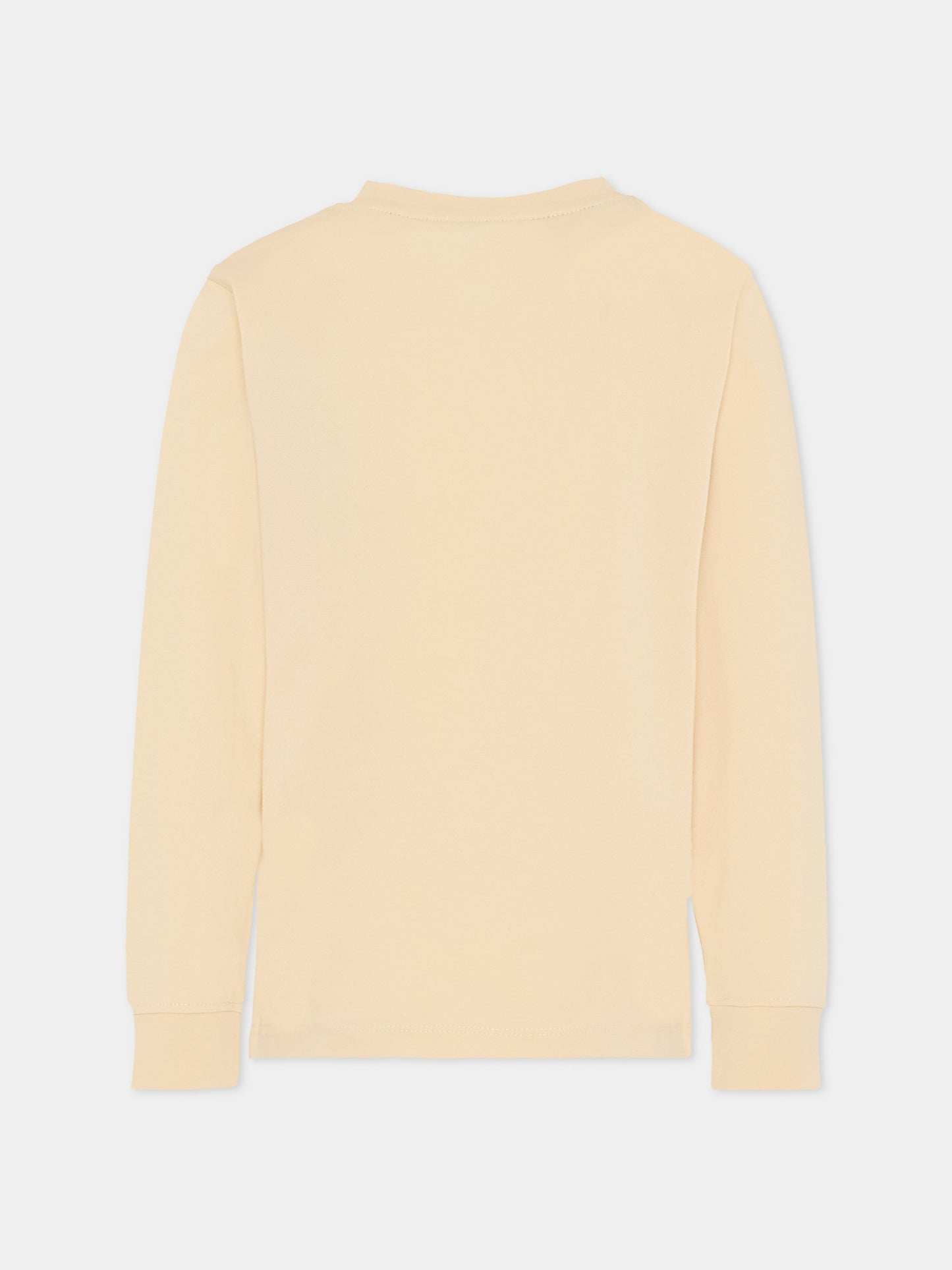 T-shirt beige per bambino con logo,Trussardi Junior,TBA25057TS NEW ECRU