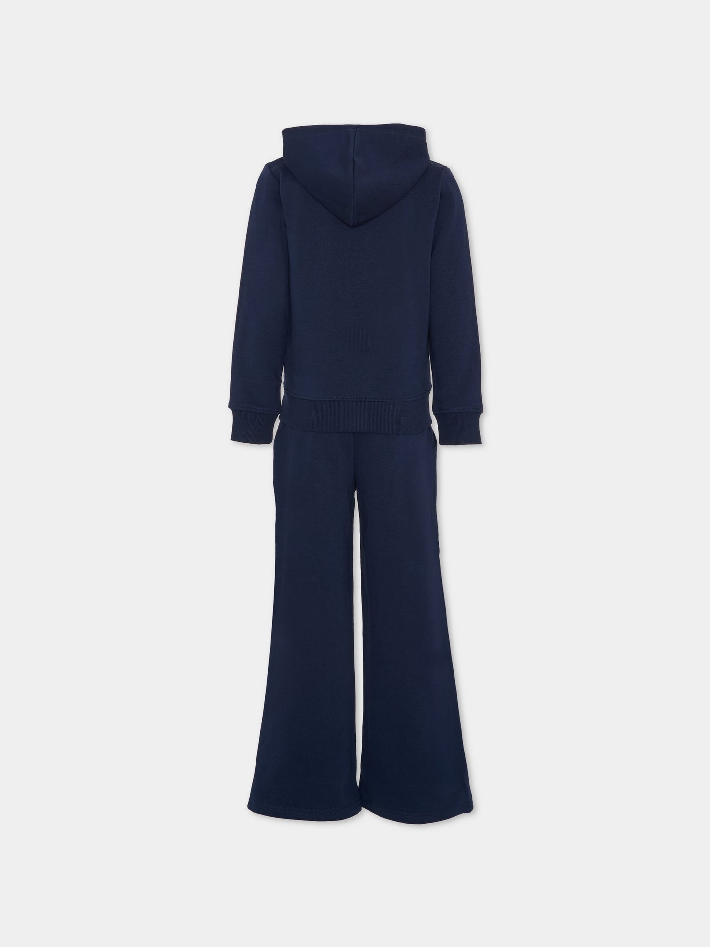 Completo blu per bambina con logo,Trussardi Junior,TGA25009CF PEACOAT