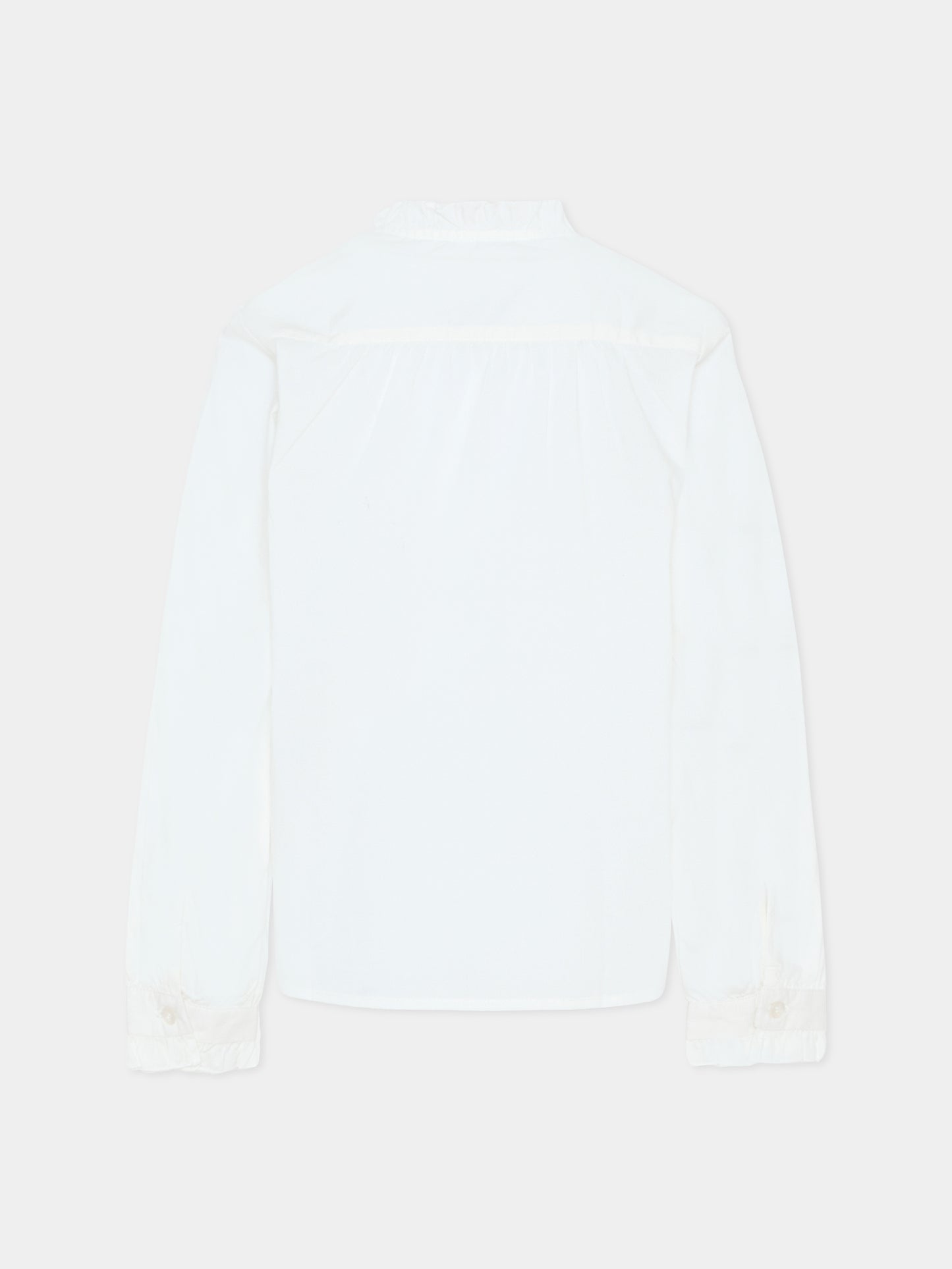 Camicia bianca per bambina con logo,Trussardi Junior,TGA25057CA WHITE