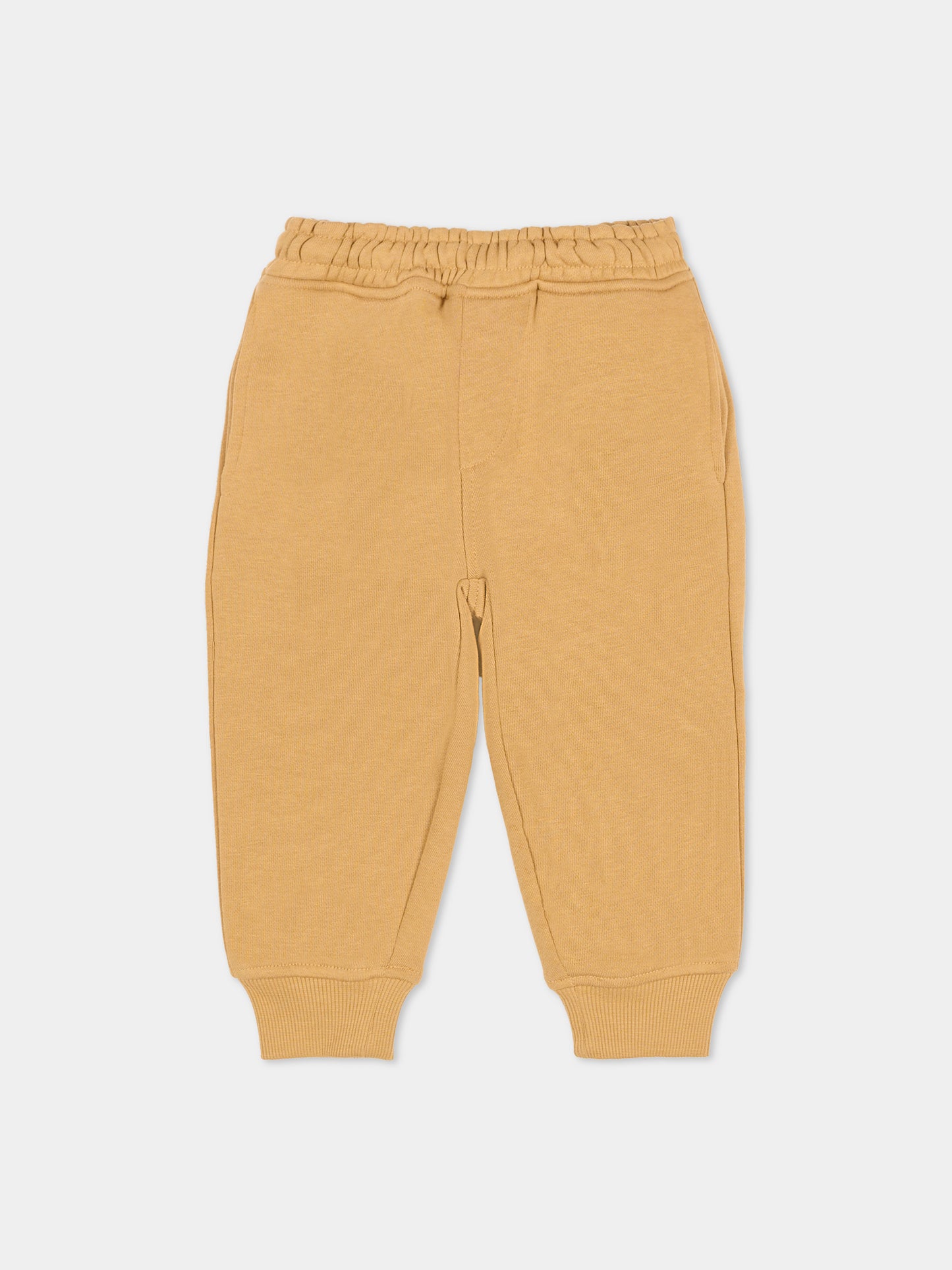 Pantaloni beige per neonato con logo,Trussardi Junior,TIA25074PA APPLE CINNAMON