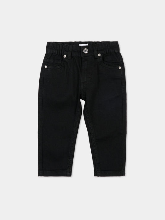 Jeans neri per neonato con logo,Trussardi Junior,TIA25088JE DENIM BLACK