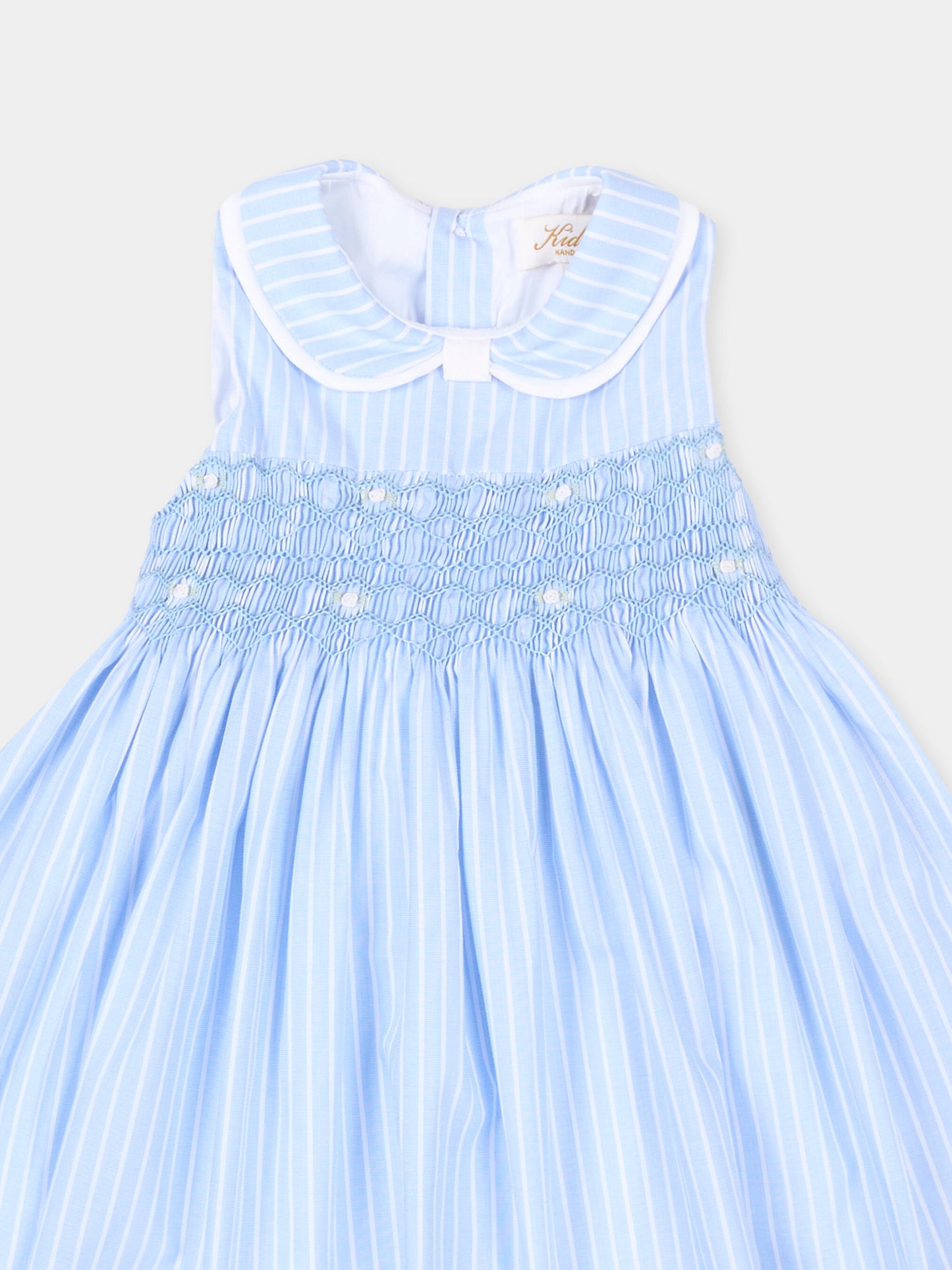 Vestito celeste Maud per neonata,Kidiwi Handmade,36041-TR044