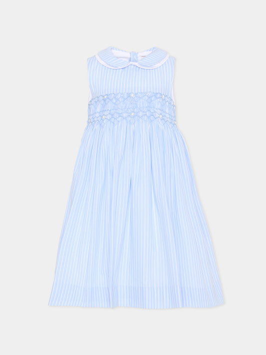 Vestito celeste Maud per bambina,Kidiwi Handmade,36041-TR044