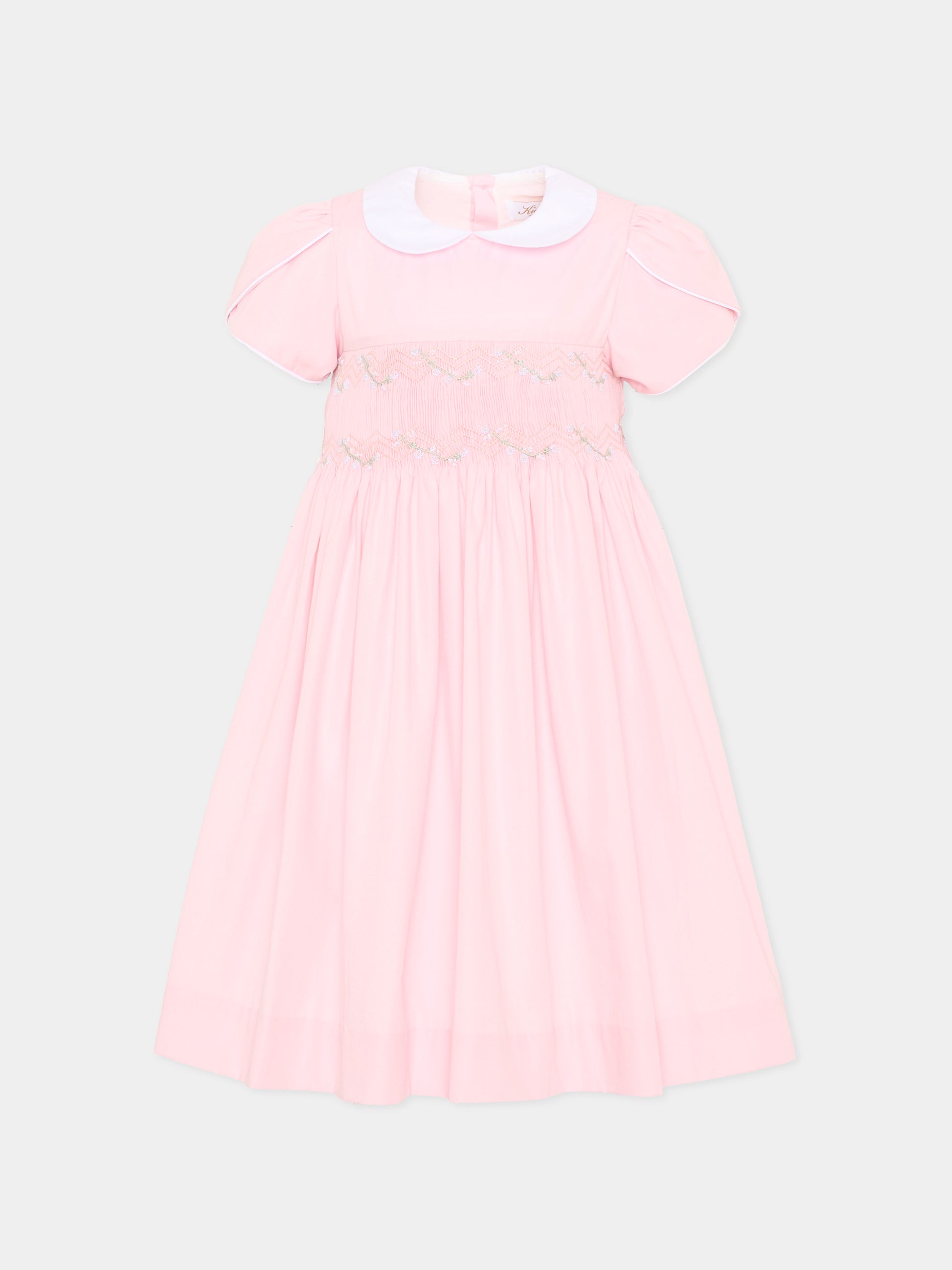 Vestito rosa Clémence per bambina,Kidiwi Handmade,36091-TU287