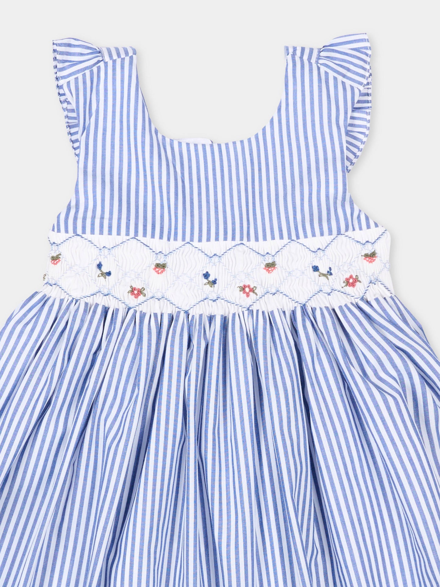 Vestito blu Bégonia per neonata,Kidiwi Handmade,36241-TR043