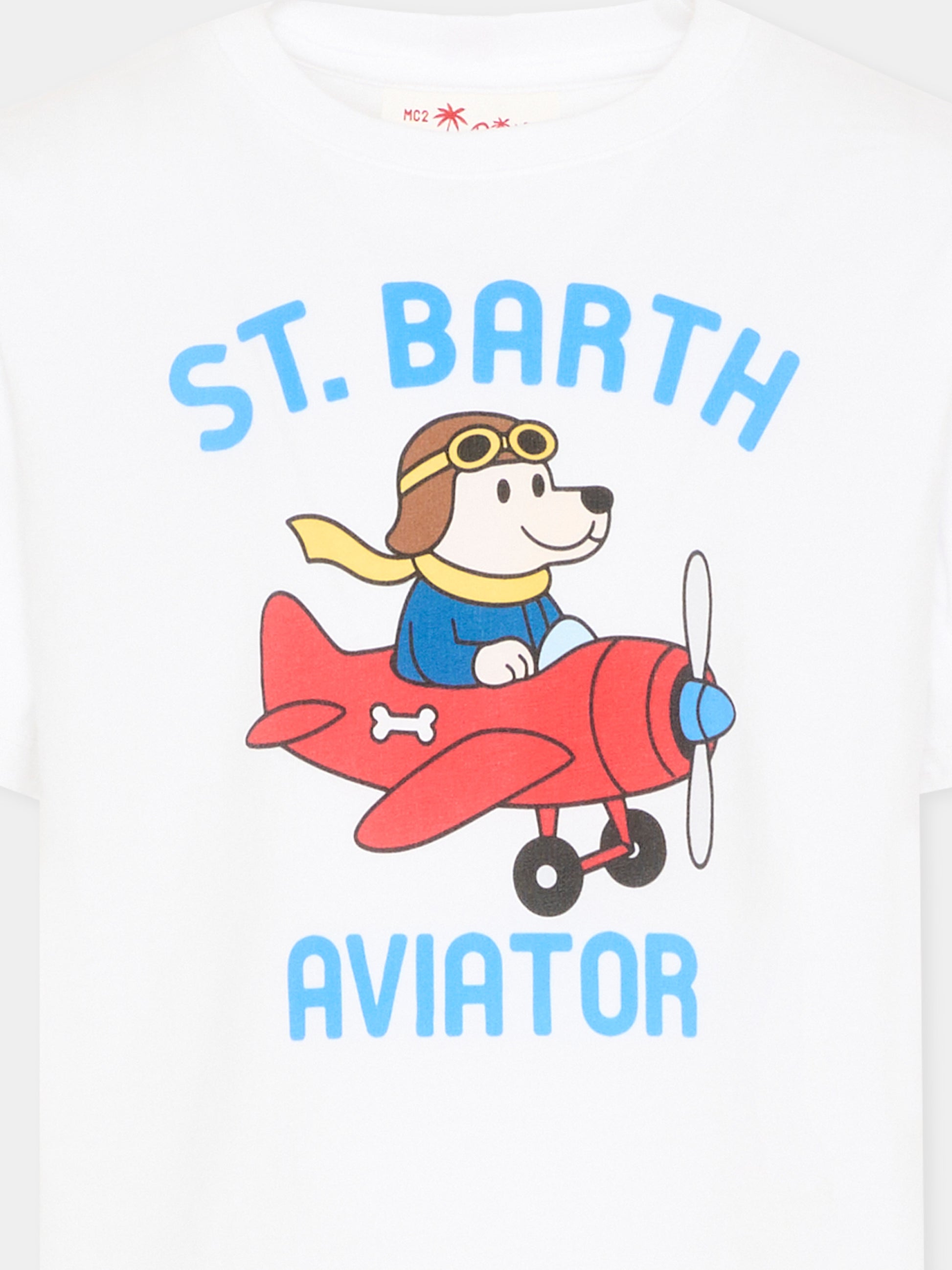 T-Shirt bianca Denver JR per bambino,Mc2 Saint Barth,DNV0001 01950L