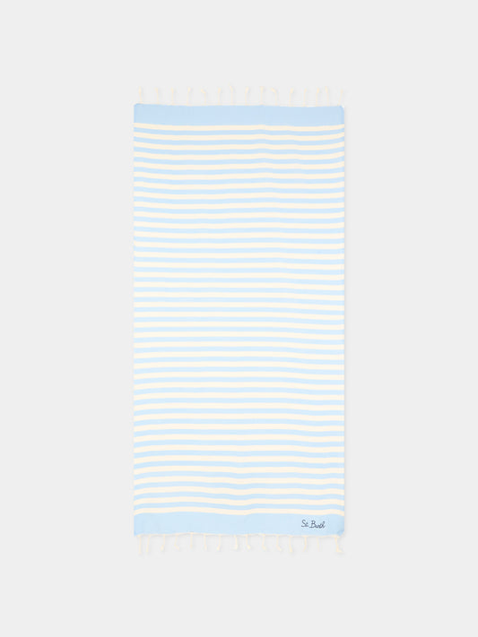 Telo mare azzurro Foutas per bambini a righe,Mc2 Saint Barth,FOUT012 00657L
