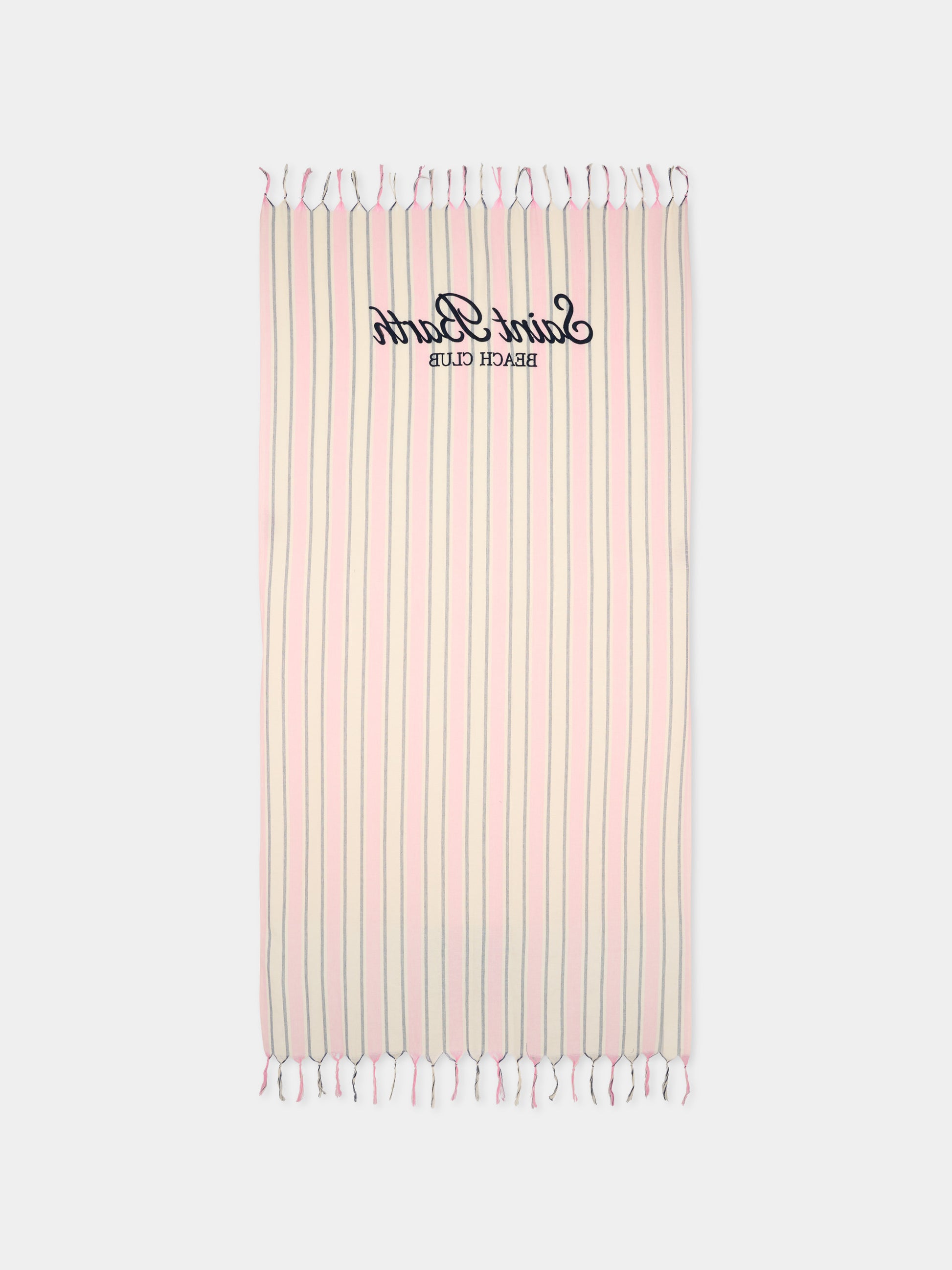 Telo mare rosa Foutas Light per bambina a righe,Mc2 Saint Barth,FOUL002 02598L