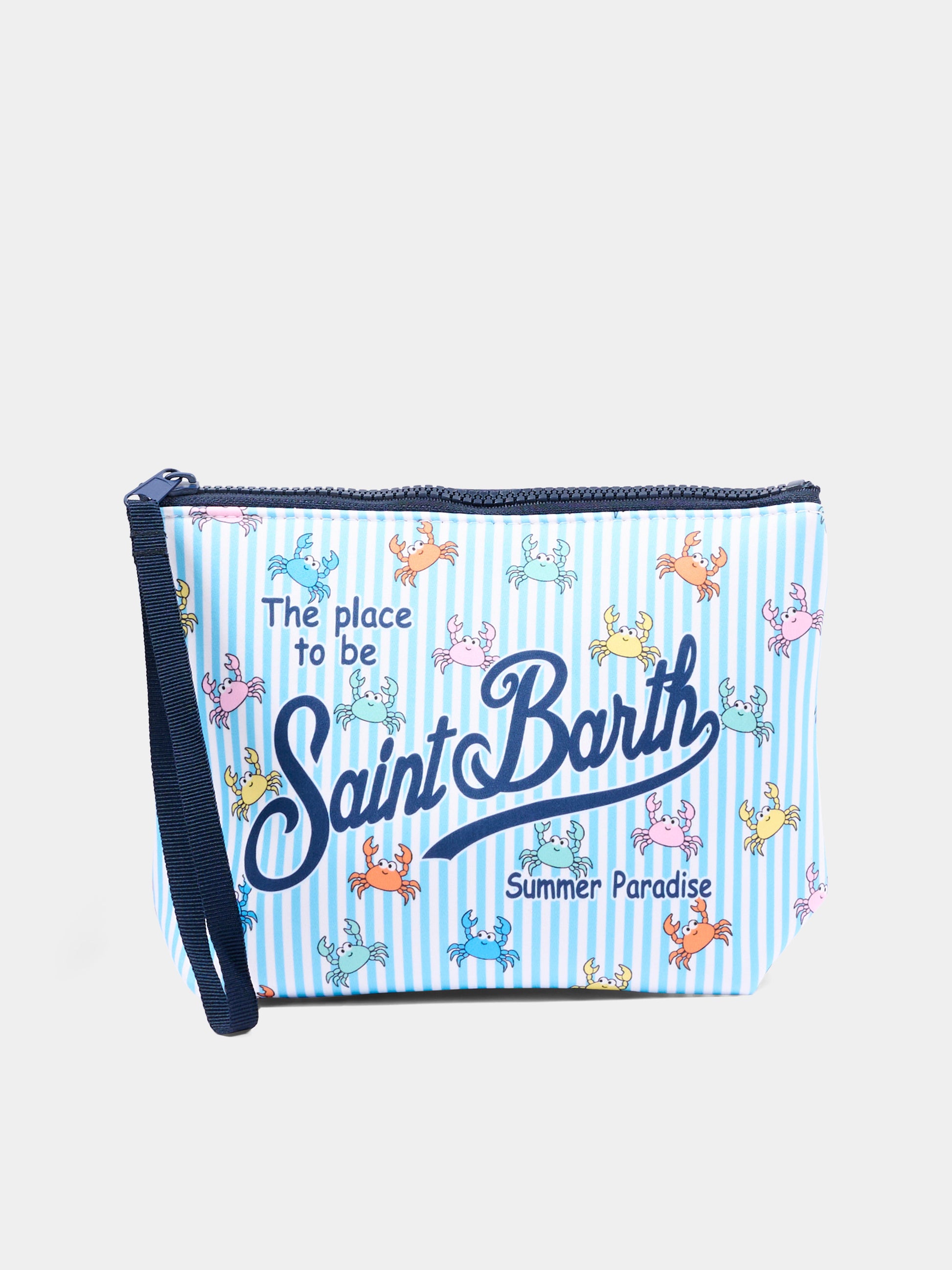 Pochette azzurra Aline per bambini con granchi,Mc2 Saint Barth,ALIN001 01081L