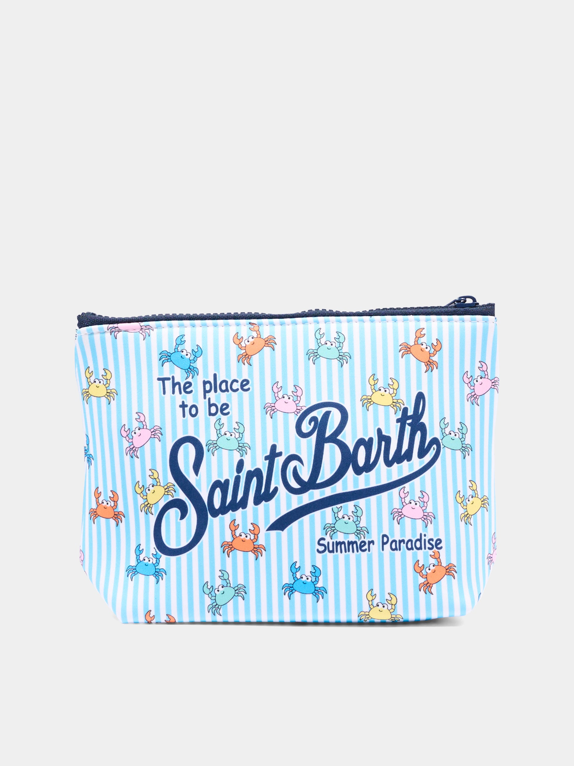 Pochette azzurra Aline per bambini con granchi,Mc2 Saint Barth,ALIN001 01081L