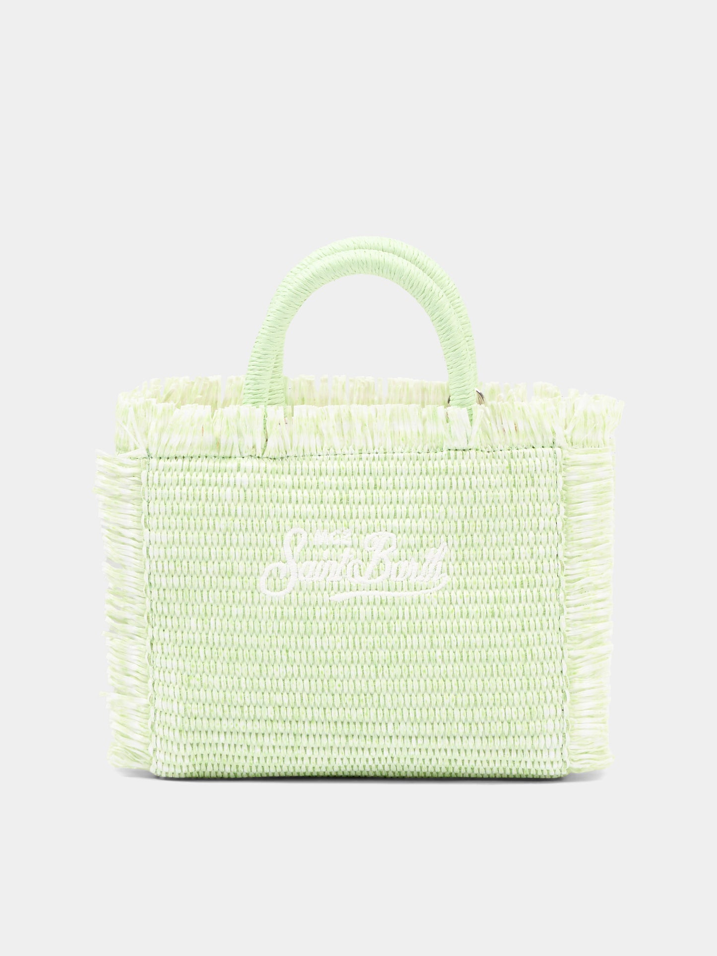 Borsa mare verde Vanity Mini Straw per bambina,Mc2 Saint Barth,VAMI009 00350L