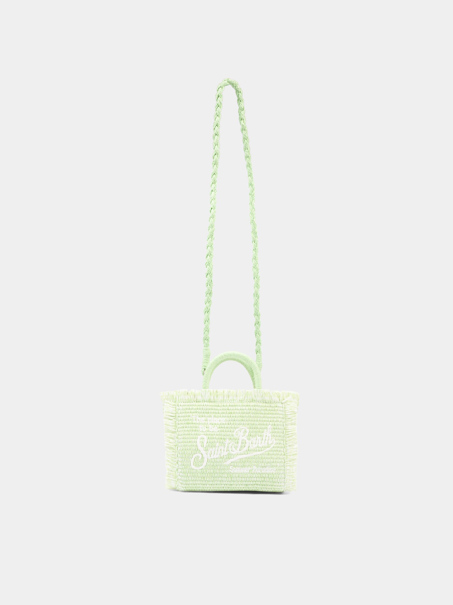 Borsa mare verde Vanity Mini Straw per bambina,Mc2 Saint Barth,VAMI009 00350L