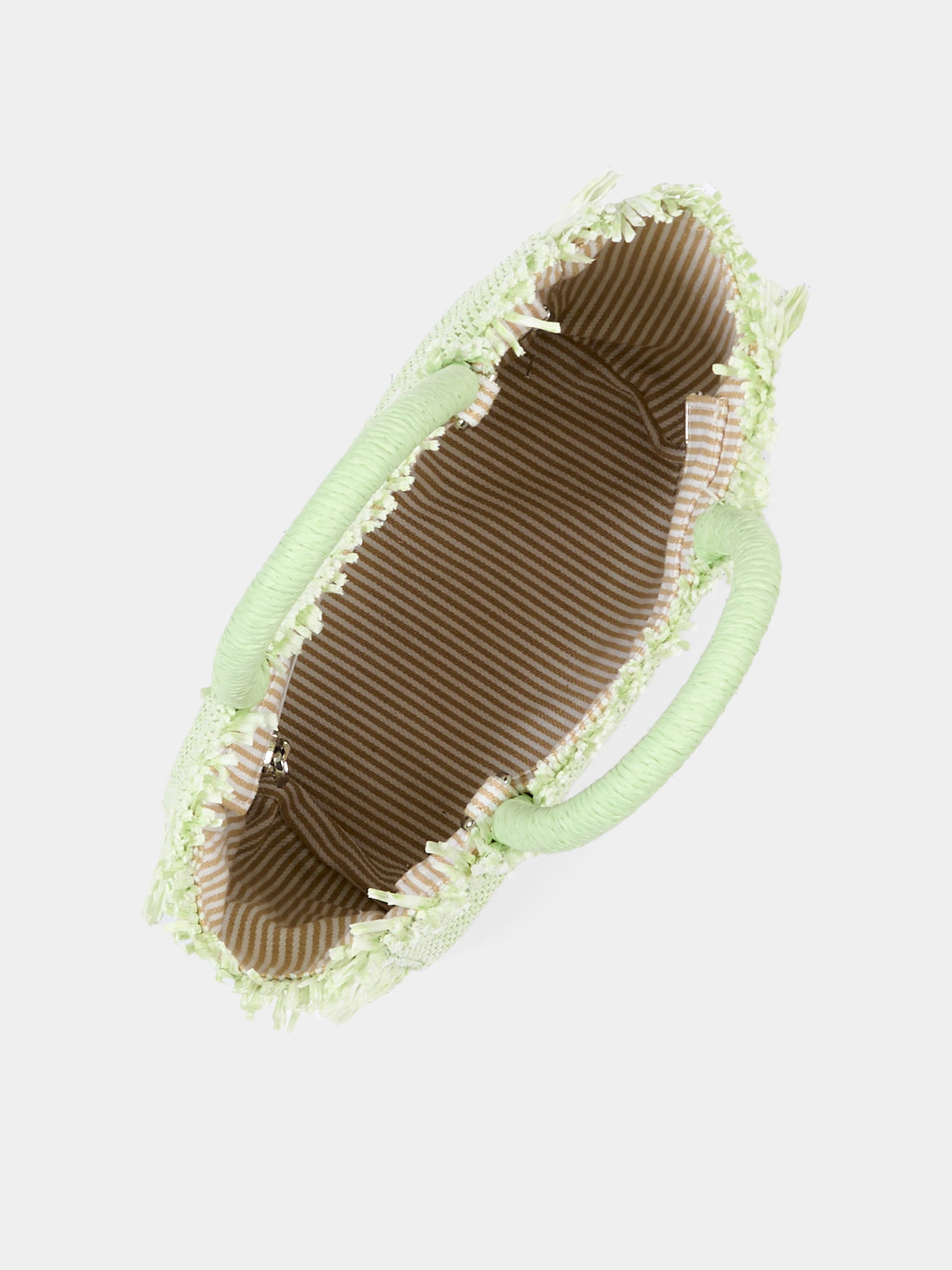Borsa mare verde Vanity Mini Straw per bambina,Mc2 Saint Barth,VAMI009 00350L